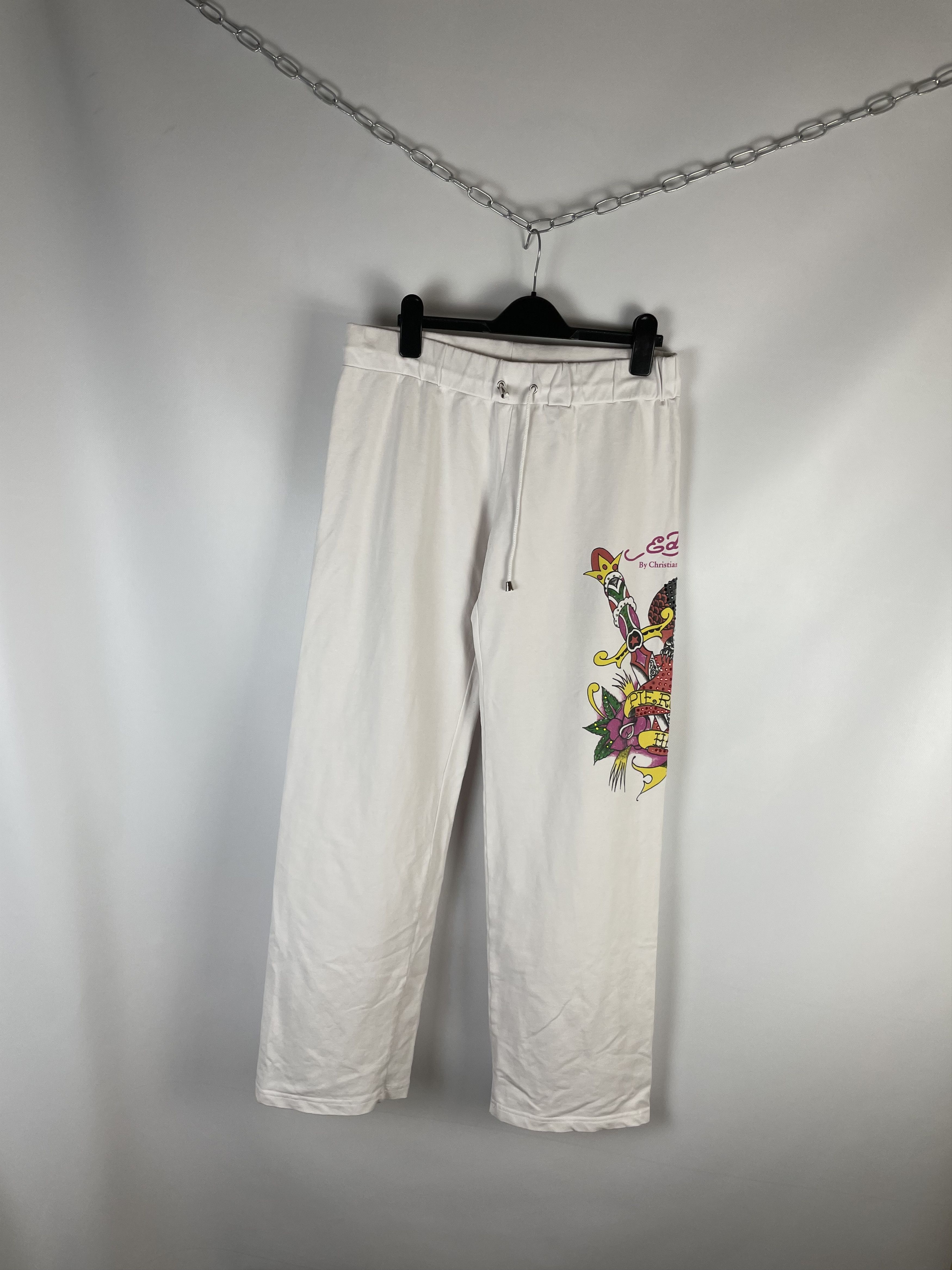 Christian Audigier Vintage Ed Hardy Sweat Pants Size 36" / US 14 / IT 50 - 2 Thumbnail