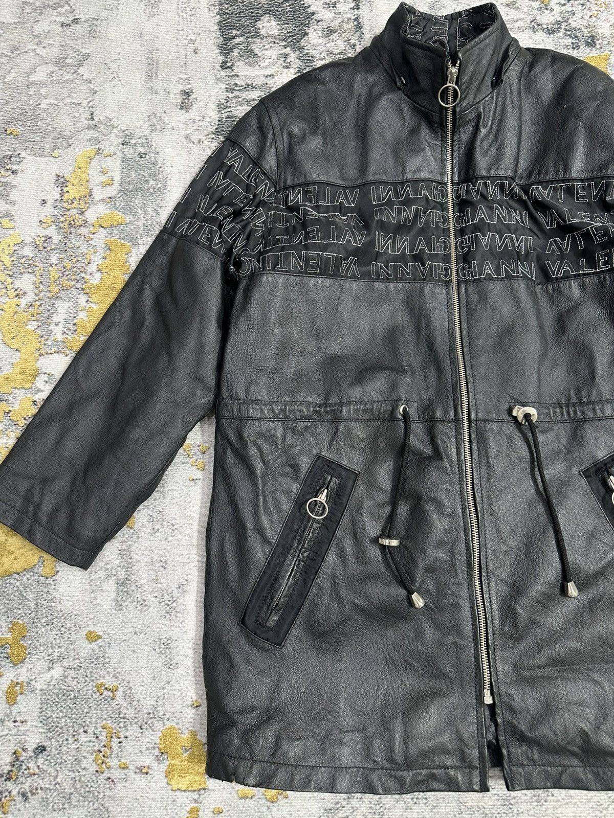 Gianni Valentino Gianni Valentino Spellout Leather Jacket Size US M / EU 48-50 / 2 - 4 Thumbnail