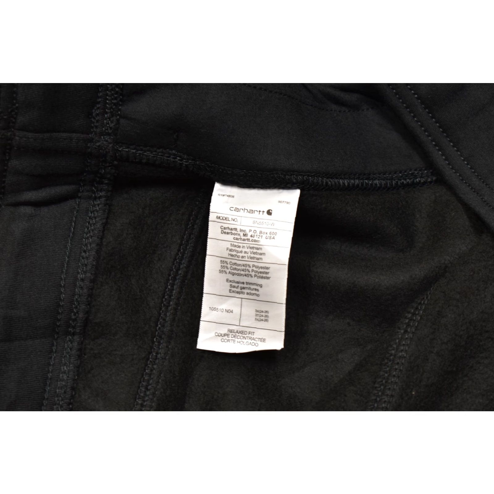 Carhartt VINTAGE Carhartt Women's 3X Relaxed Fit Fleece Lined Sweatpants Black Joggers BN5510-W Size 40" / US 18 - 8 Thumbnail