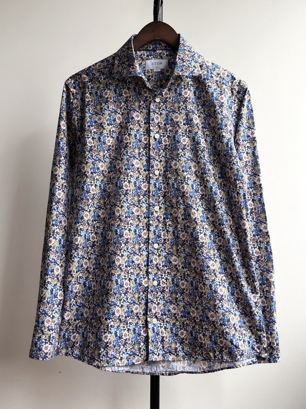 Eton ETON Allover Floral Slim Shirt Size M Size US M / EU 48-50 / 2 - 1 Thumbnail