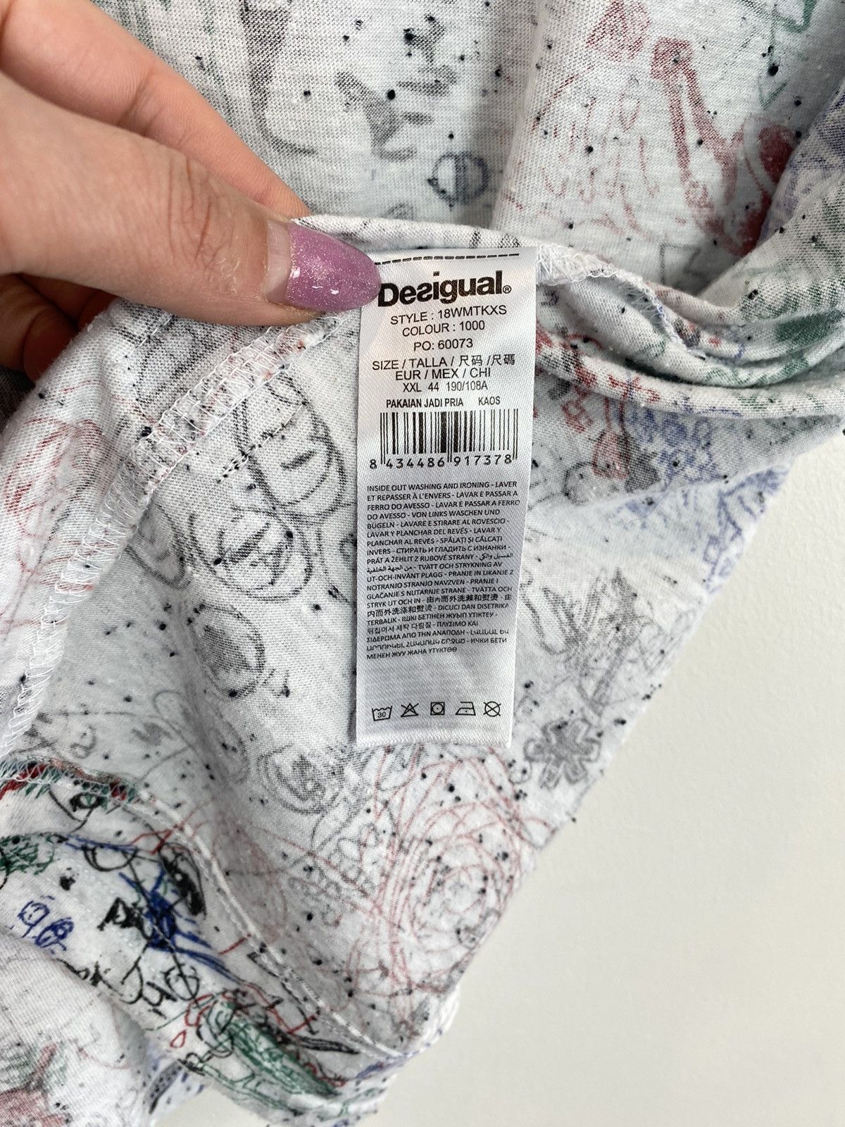 Desigual Desigual White Short Sleeve T-Shirt Men’s Size 2XL Top Size US XXL / EU 58 / 5 - 7 Thumbnail