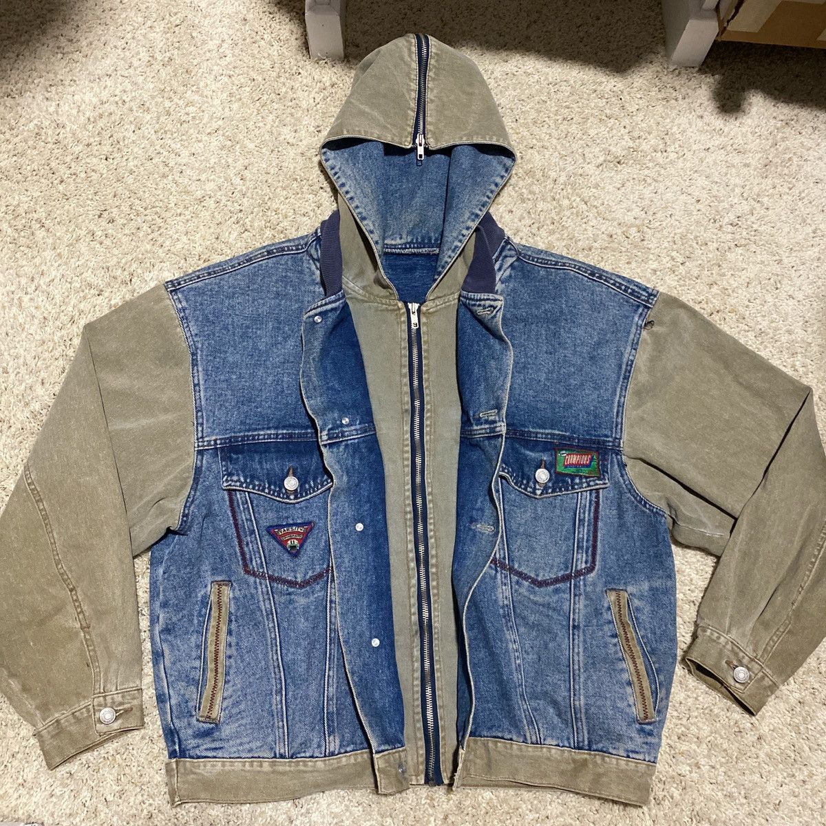 Other Vintage Hooded Denim Jacket Size US L / EU 52-54 / 3 - 2 Thumbnail