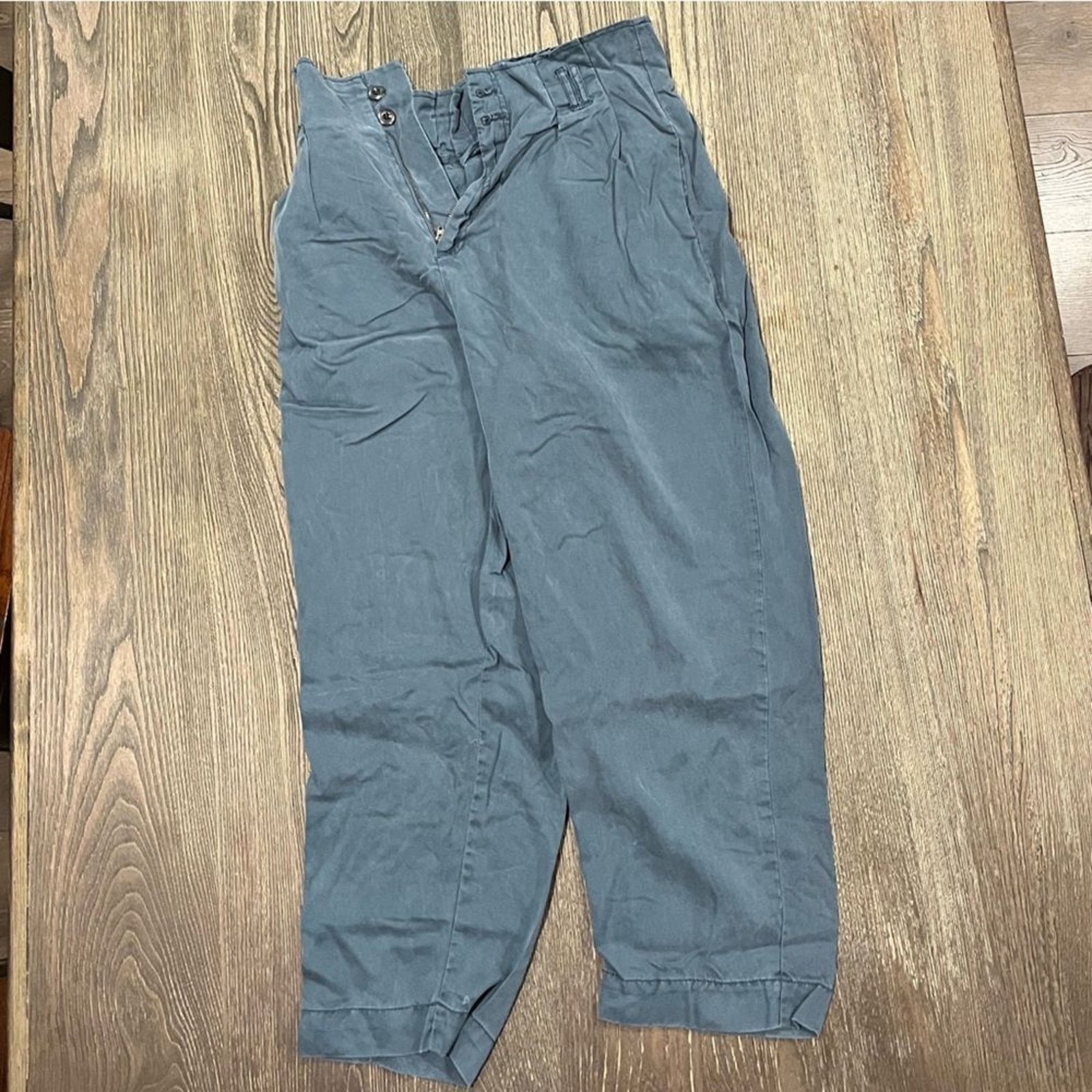 Urban Outfitters Urban Outfitters Paperbag Pants Wide Leg Blue Medium Size 29" - 1 Thumbnail