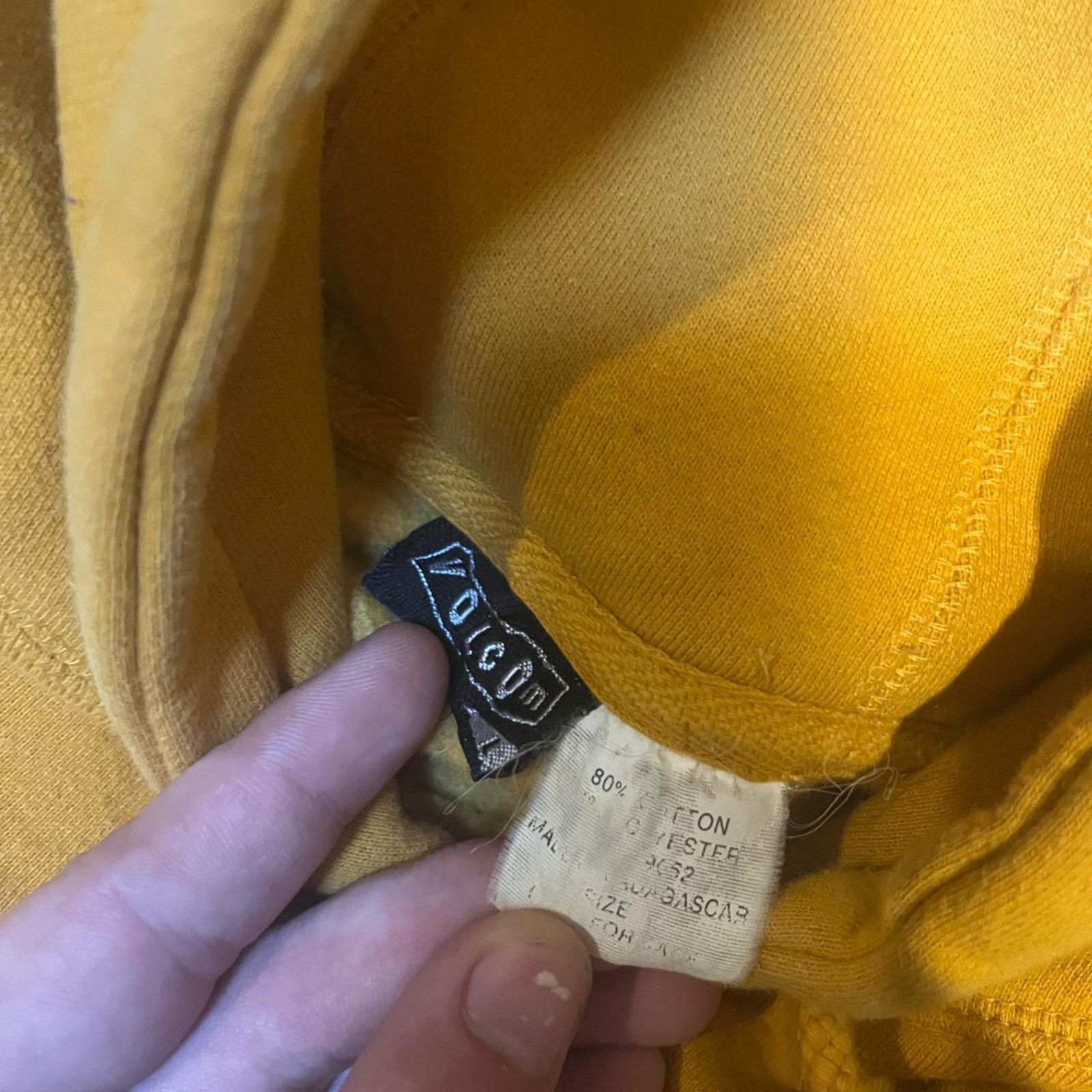 Volcom Vintage Yellow Boxy Volcom Hoodie Size US XL / EU 56 / 4 - 2 Thumbnail