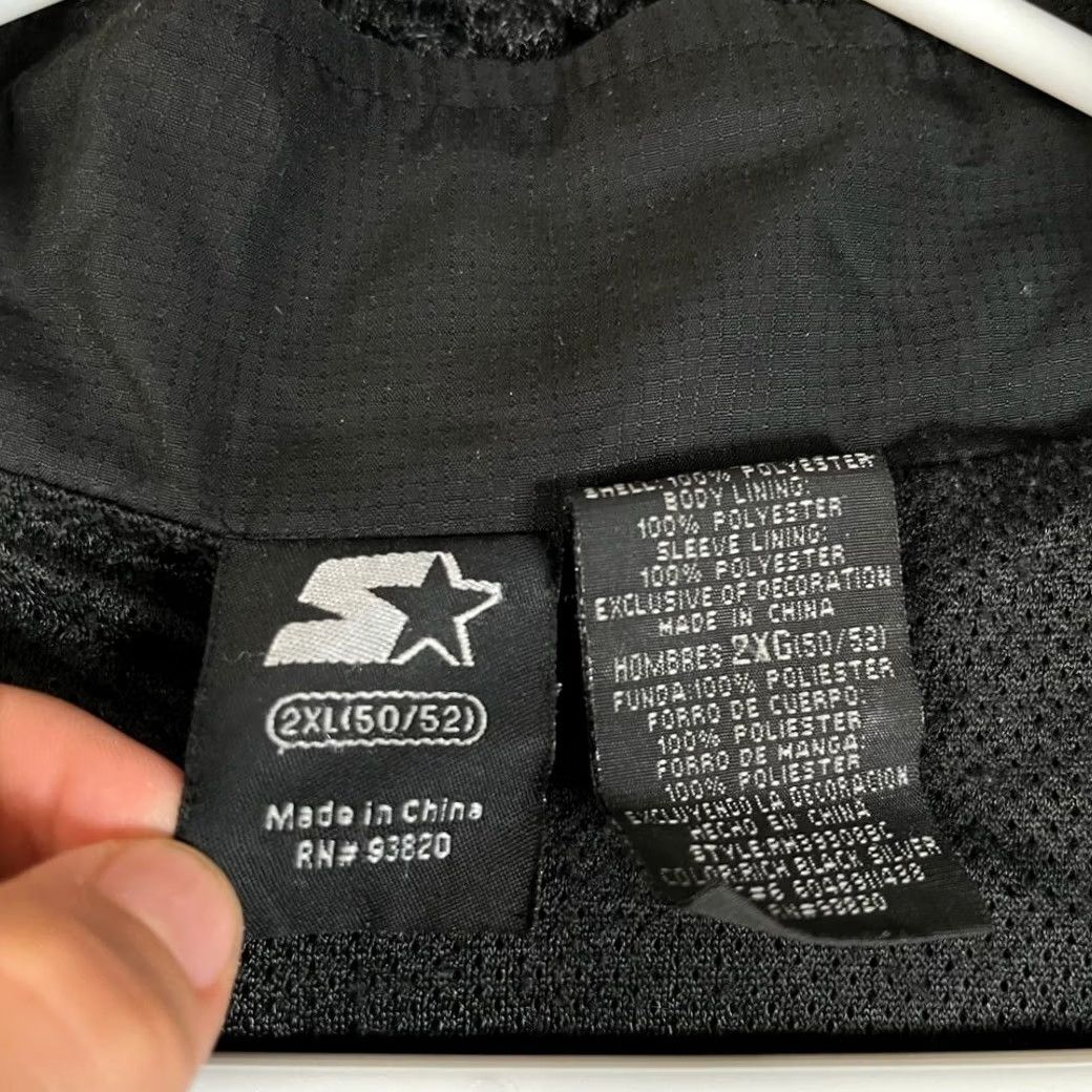 Starter VINTAGE Starter Windbreaker Jacket Size 2XL Black White Full Zip Track Men's Size US XXL / EU 58 / 5 - 5 Thumbnail