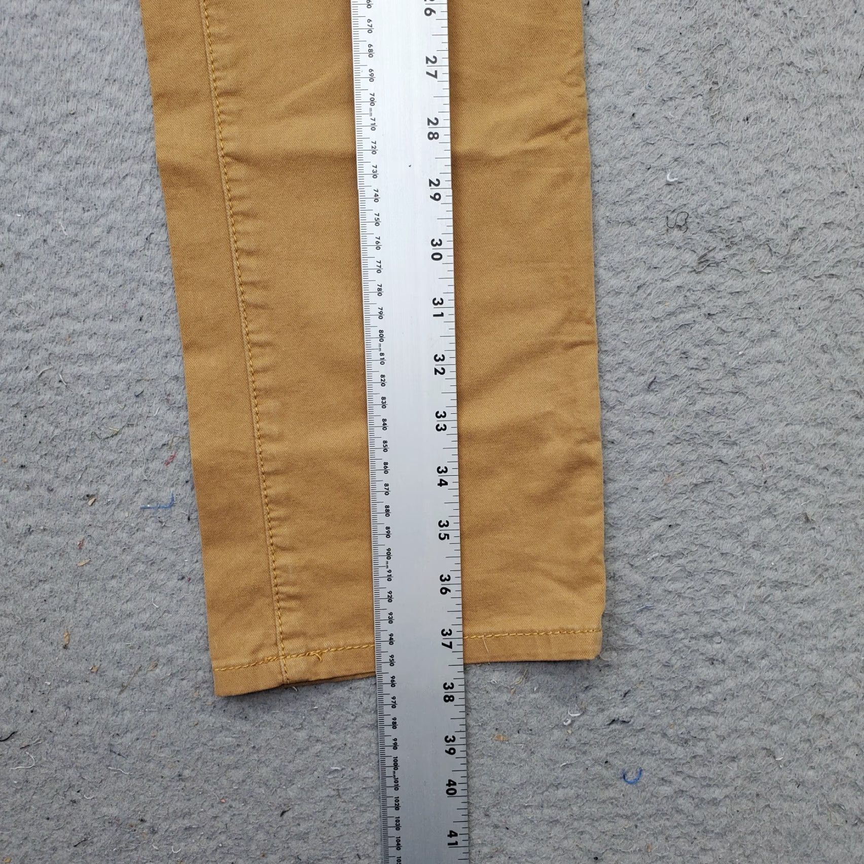 Vintage Pilcro Womens Chino Pants Tan 28 Cotton Stretch Straight Leg - Size 28 Womens Flat Front Casual Preppy Size 28" / US 6 / IT 42 - 3 Thumbnail