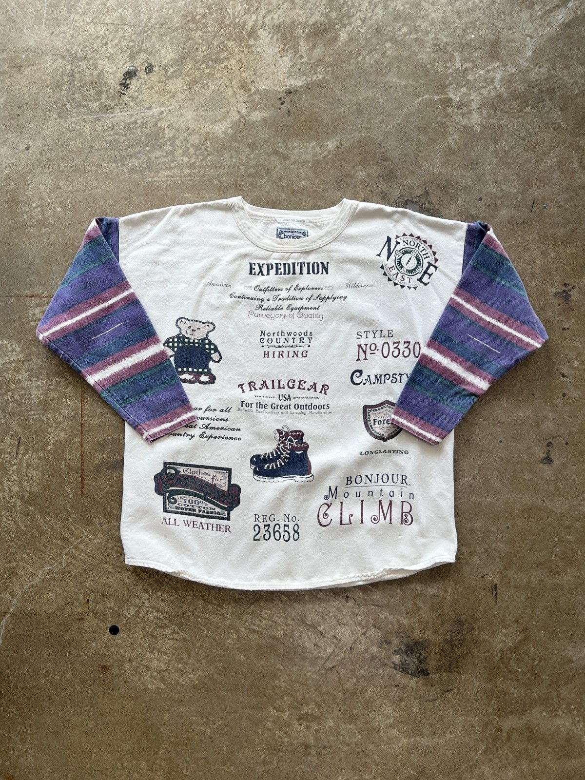 Vintage Vintage 90s Bonjour Mountain Climb Twill Quarter Sleeve XXL Size XXL / US 16-18 / IT 52-54 - 2 Thumbnail