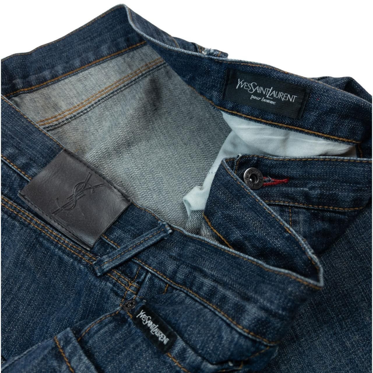 Yves Saint Laurent Vintage YSL Embroidered Denim Jeans Size W41 Size US 41 - 5 Thumbnail