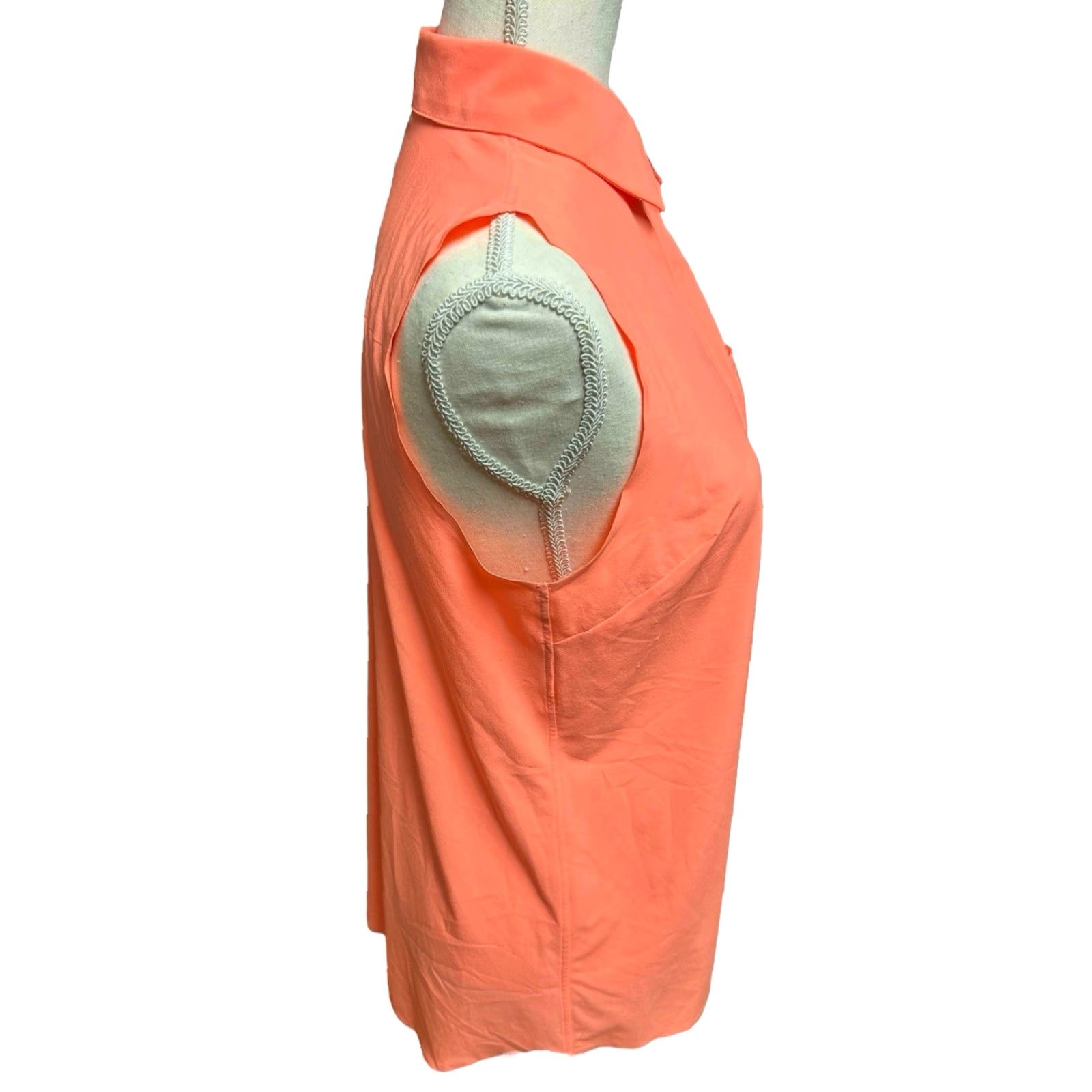 Athleta Athleta Everlasting Tank Womens XS Orange Sleeveless Button-Up Relaxed Stretch Casual Athleisure Shirt Boys? No Size XS / US 0-2 / IT 36-38 - 4 Thumbnail