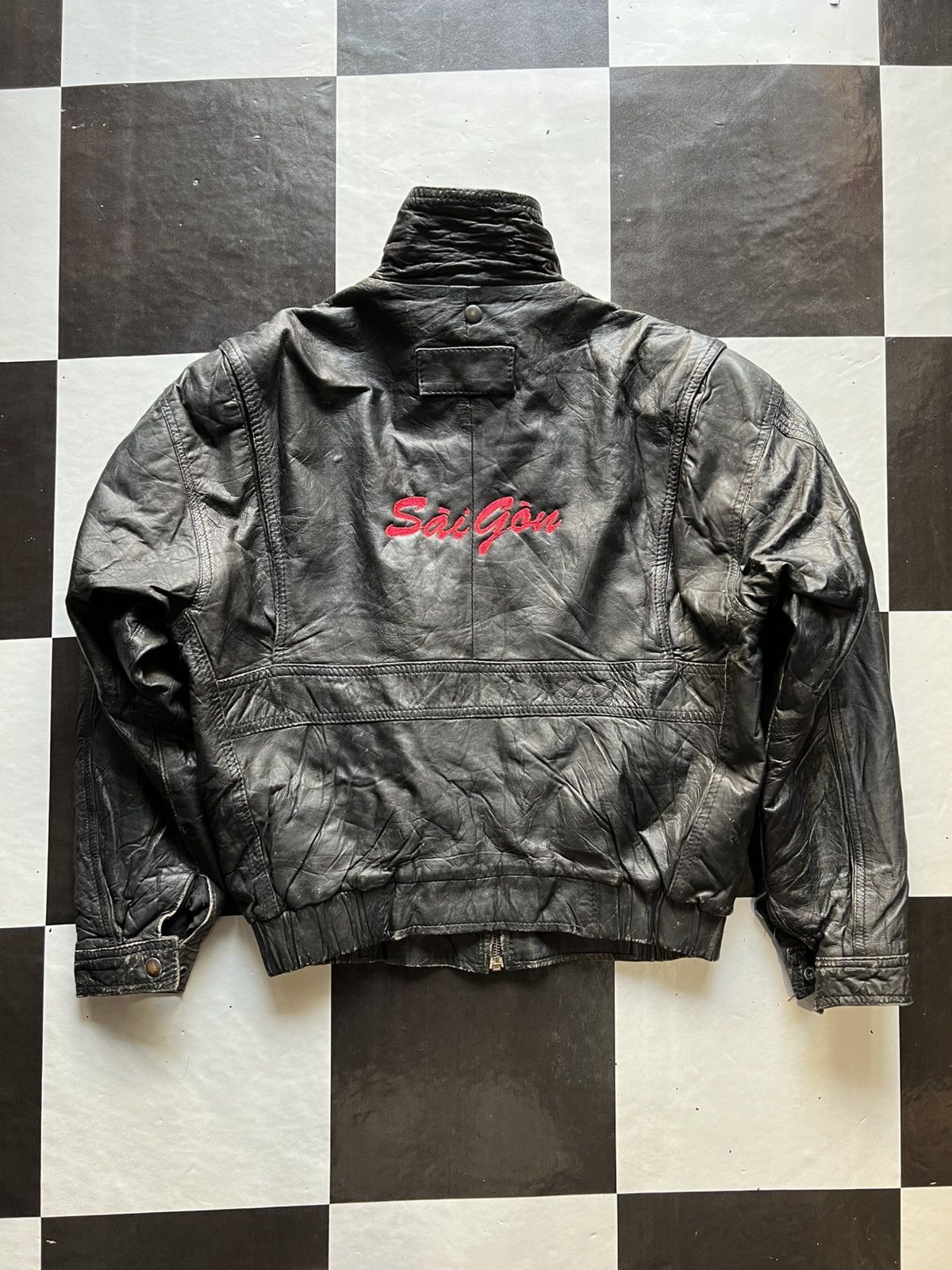 Vintage Vintage Bomber Leather SAIGON ( VIETNAM h Size US L / EU 52-54 / 3 - 1 Thumbnail