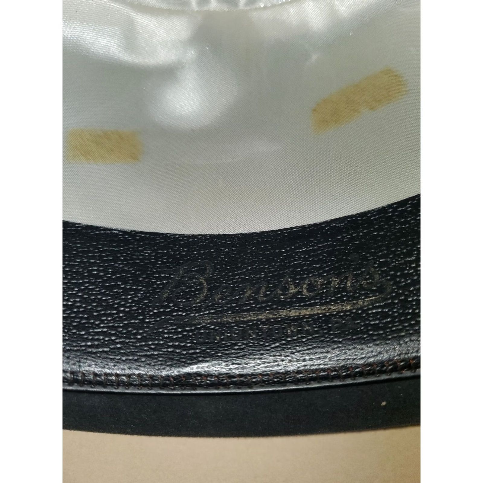 Stetson VINTAGE Royal Stetson Fedora Style Hat Sz 6 7/8 Aged Black 1950s Original Box Size ONE SIZE - 5 Thumbnail