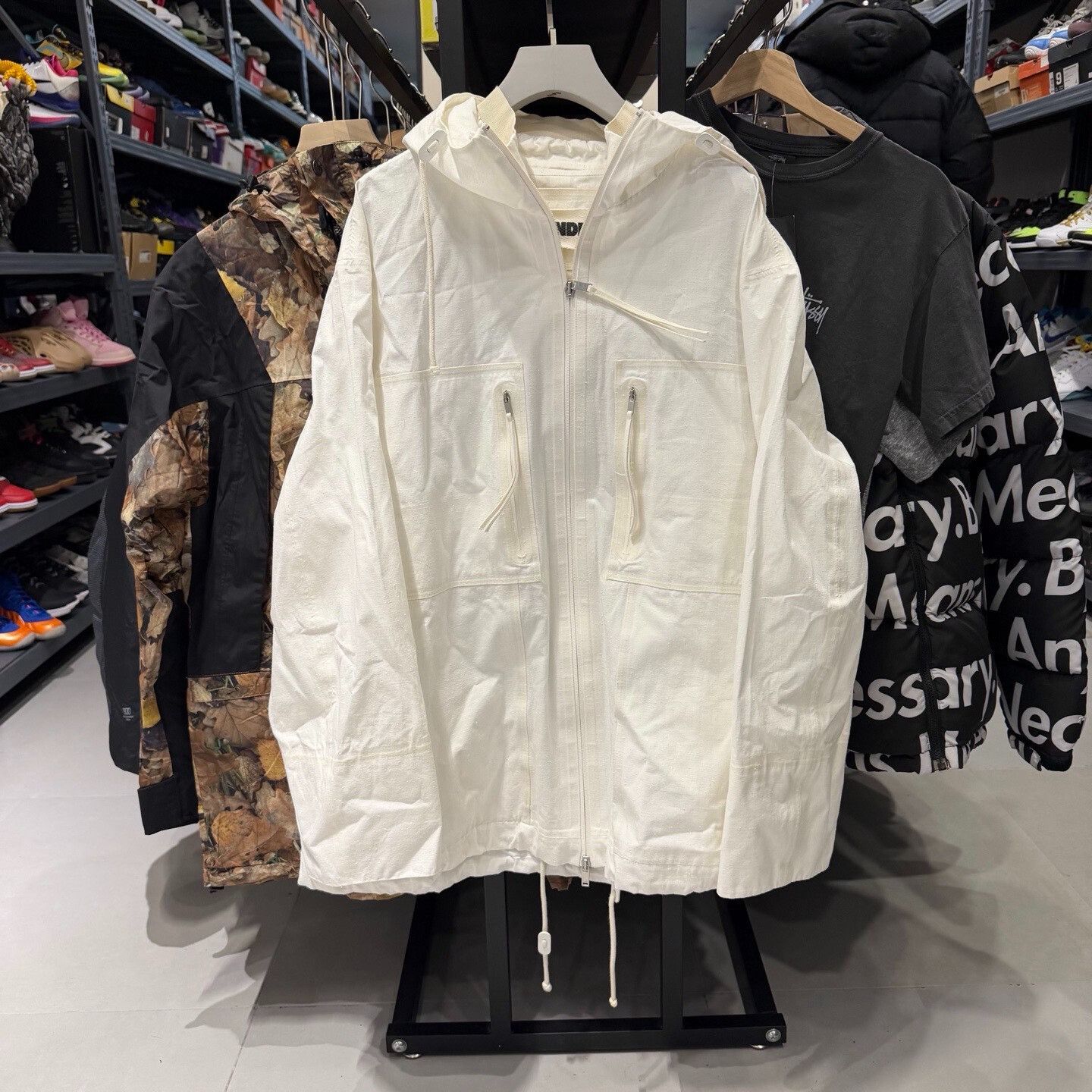 Jil Sander Jil Sander White Hooded Coat Size US M / EU 48-50 / 2 - 1 Thumbnail