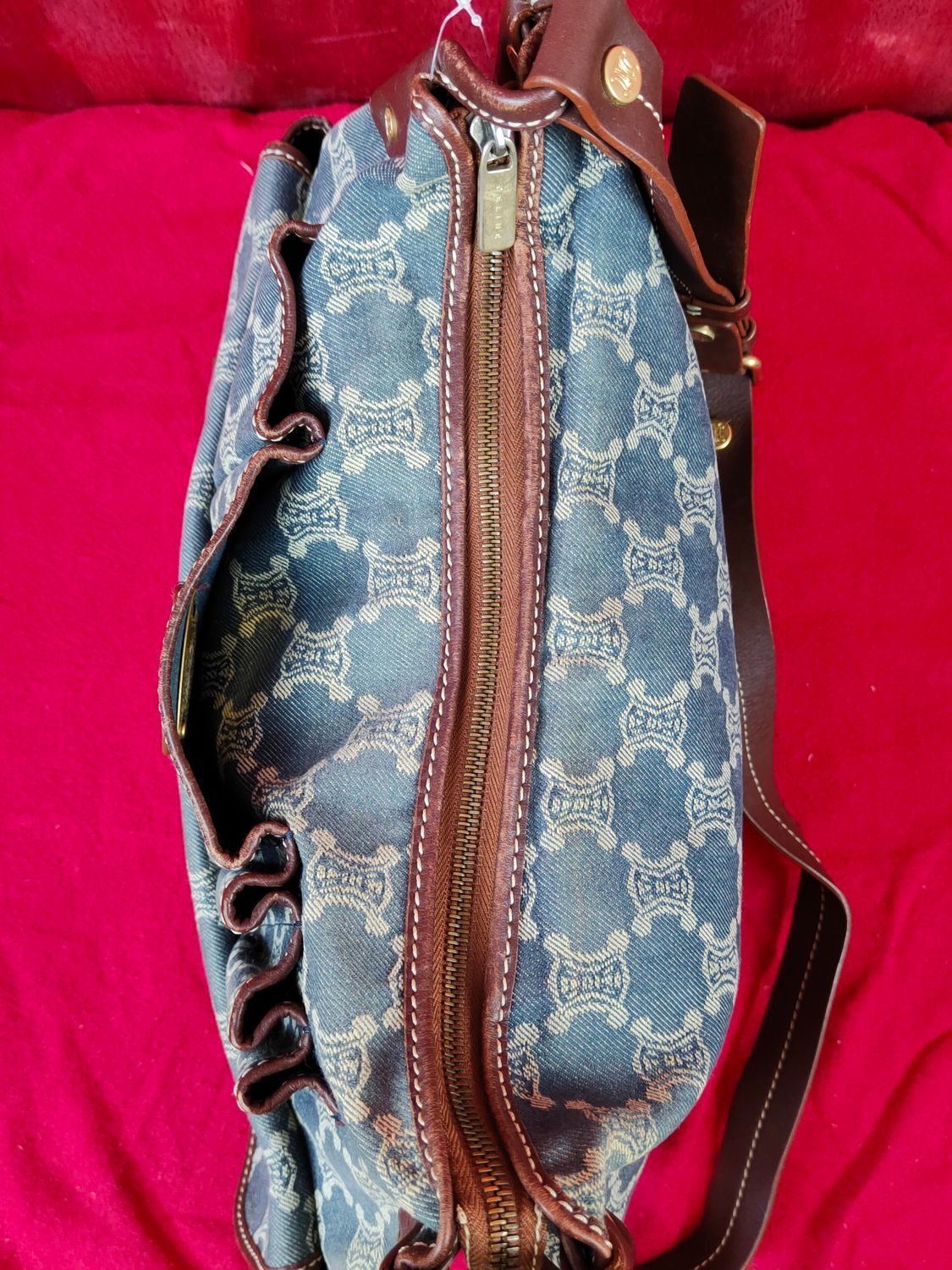 Celine Celine denim monogram vintage Shoulder hand Bag #SB035DLAL Size ONE SIZE - 16 Thumbnail