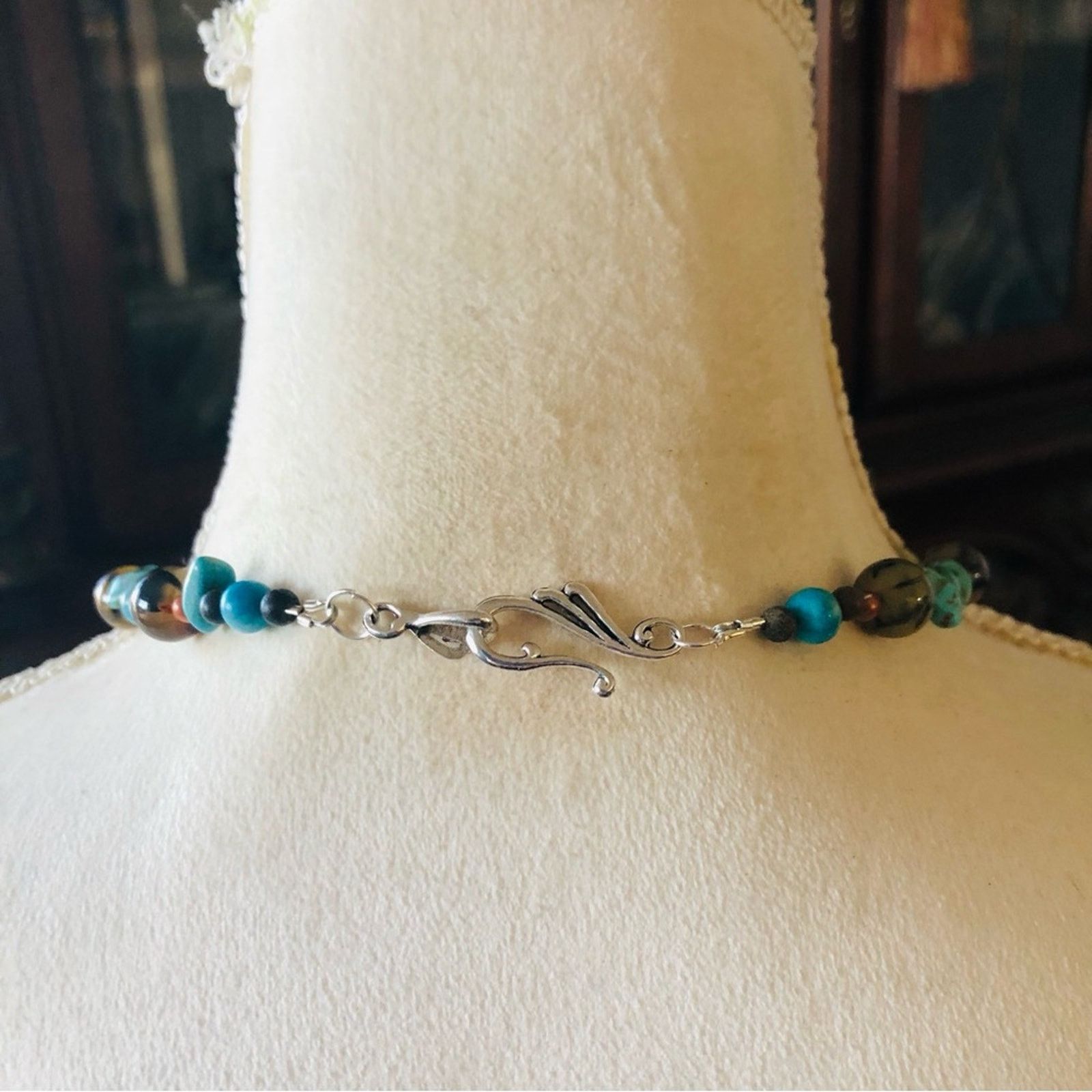 Handmade Handcrafted southwest style genuine stone necklace Size ONE SIZE - 7 Thumbnail