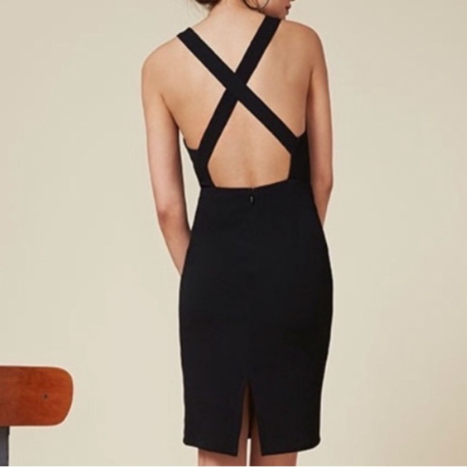 Reformation Reformation Chloe Midi Dress in Buff Size 6 Size M / US 6-8 / IT 42-44 - 3 Thumbnail
