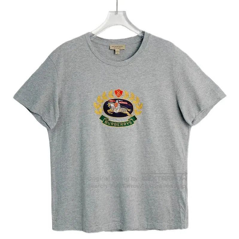 Burberry Burberry Gray Cotton Men's T. Size US M / EU 48-50 / 2 - 1 Thumbnail