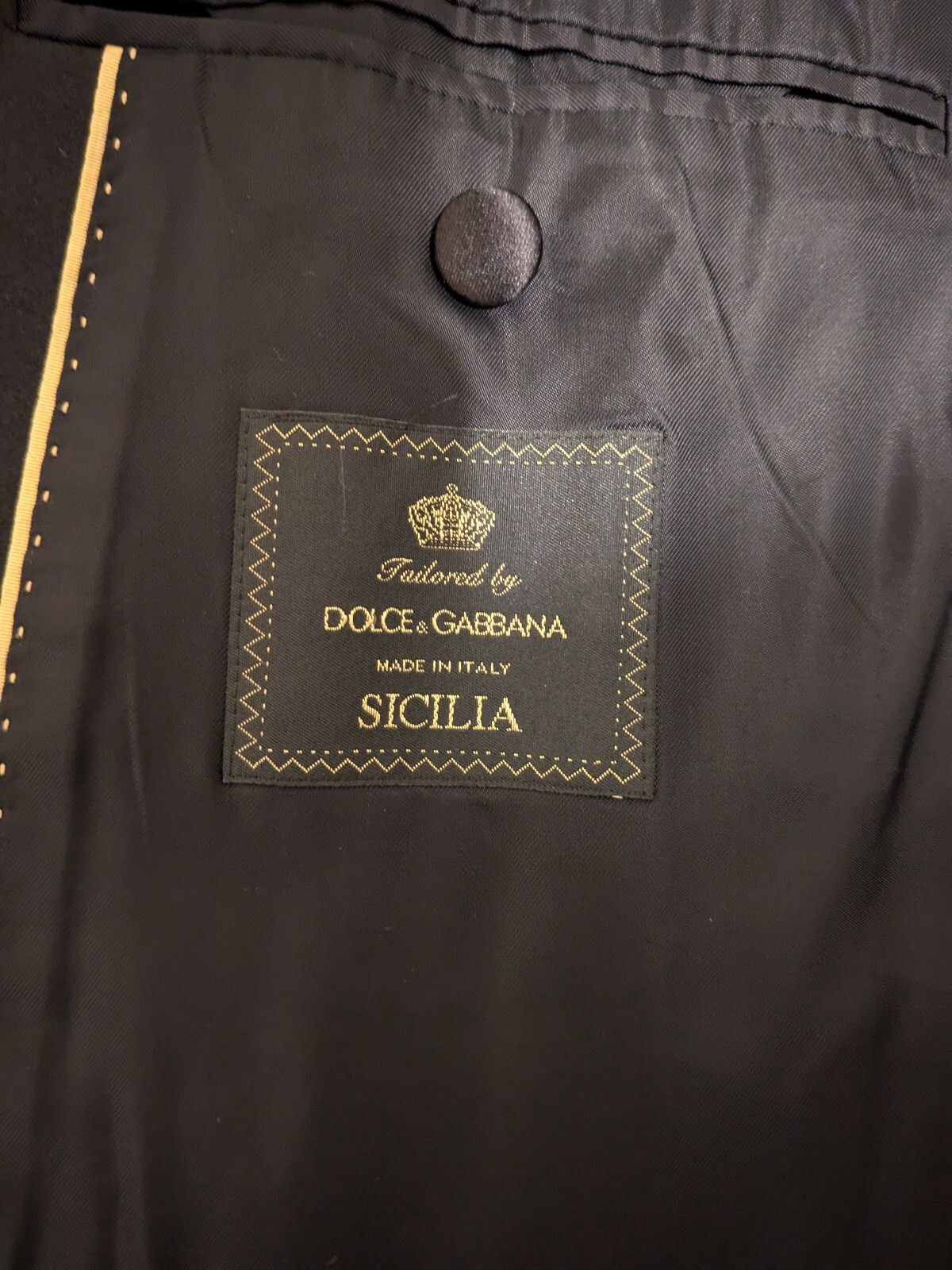 Dolce & Gabbana Two-Piece Dolce and Gabbana Orange Wool Tuxedo Size 46R - 8 Thumbnail