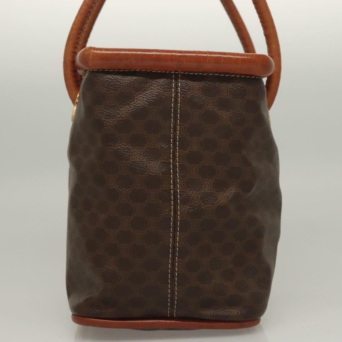 Celine CELINE Macadam Canvas Hand Bag Pvc Leather Brown Gold Size ONE SIZE - 5 Thumbnail