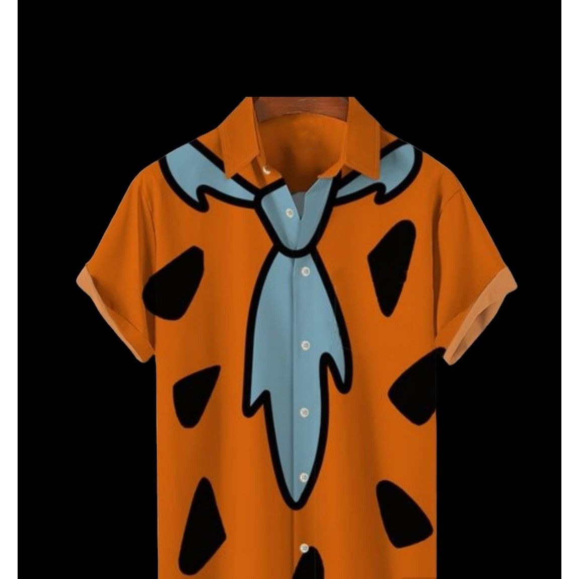 Other Fred Flintstones Orange Button Down Men's V-Neck Beach Party Size US L / EU 52-54 / 3 - 4 Thumbnail