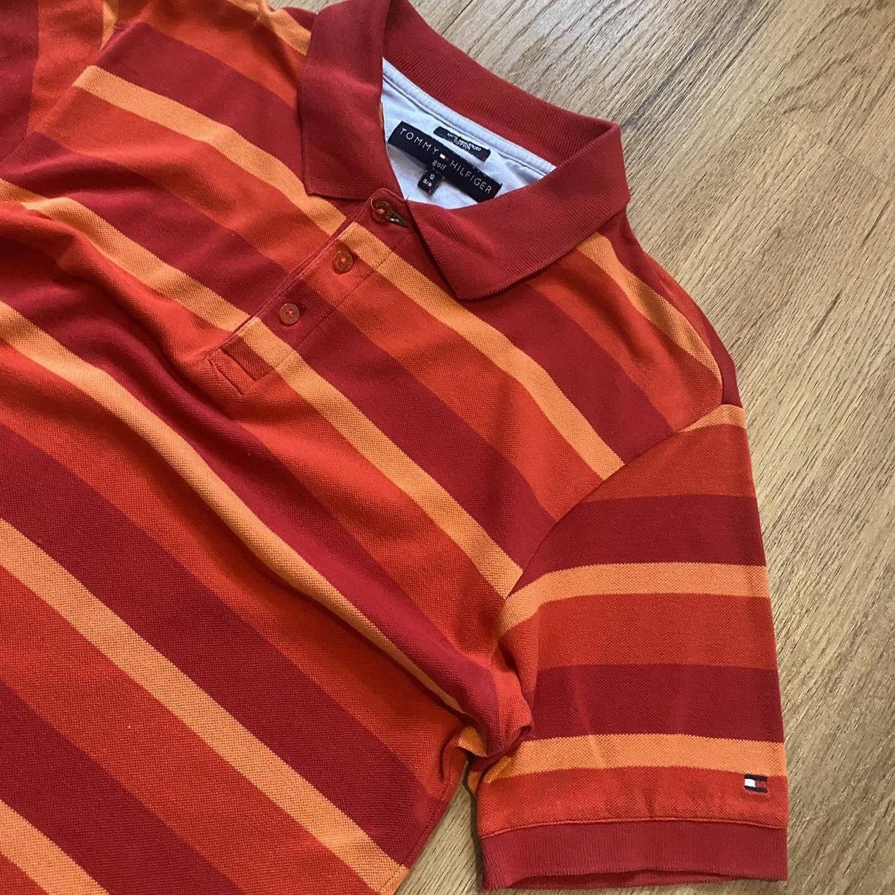 Tommy Hilfiger Red and orange striped Tommy Hilfiger polo shirt Size US S / EU 44-46 / 1 - 1 Thumbnail