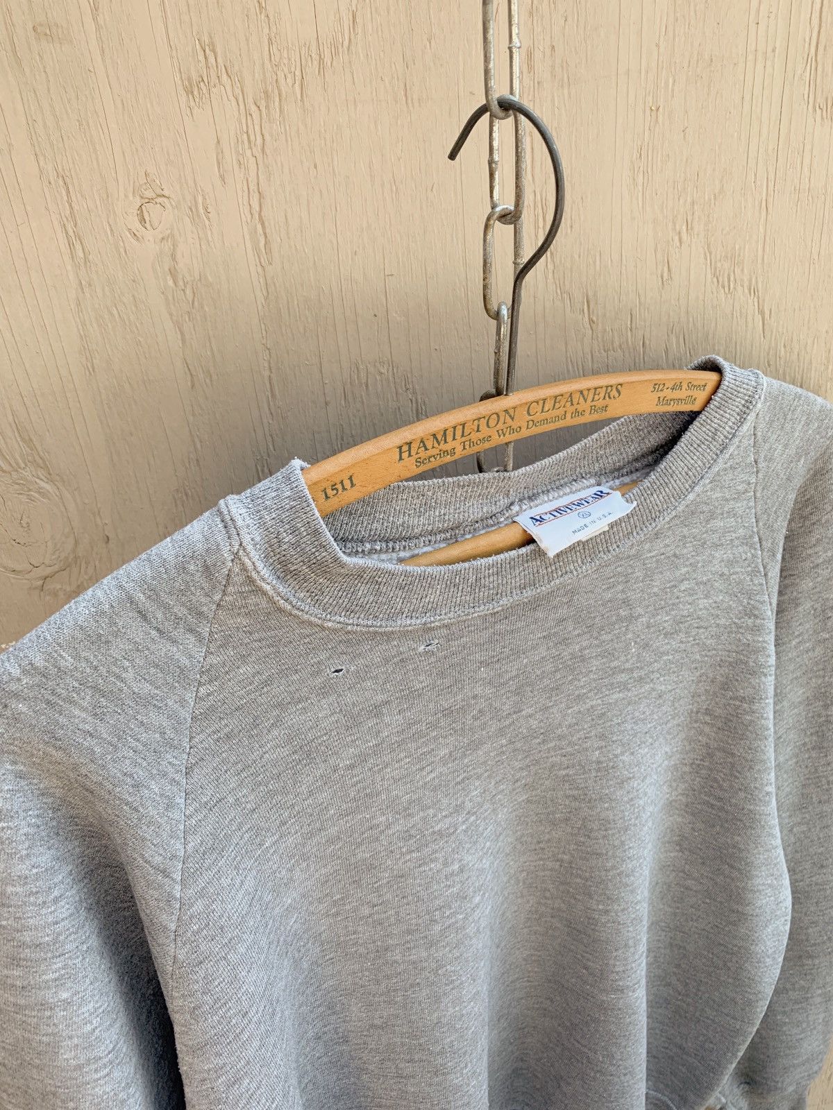 Vintage 1970s Faded Distressed BOXY Blank Crewneck Sweat ERD Grunge Size US M / EU 48-50 / 2 - 5 Thumbnail