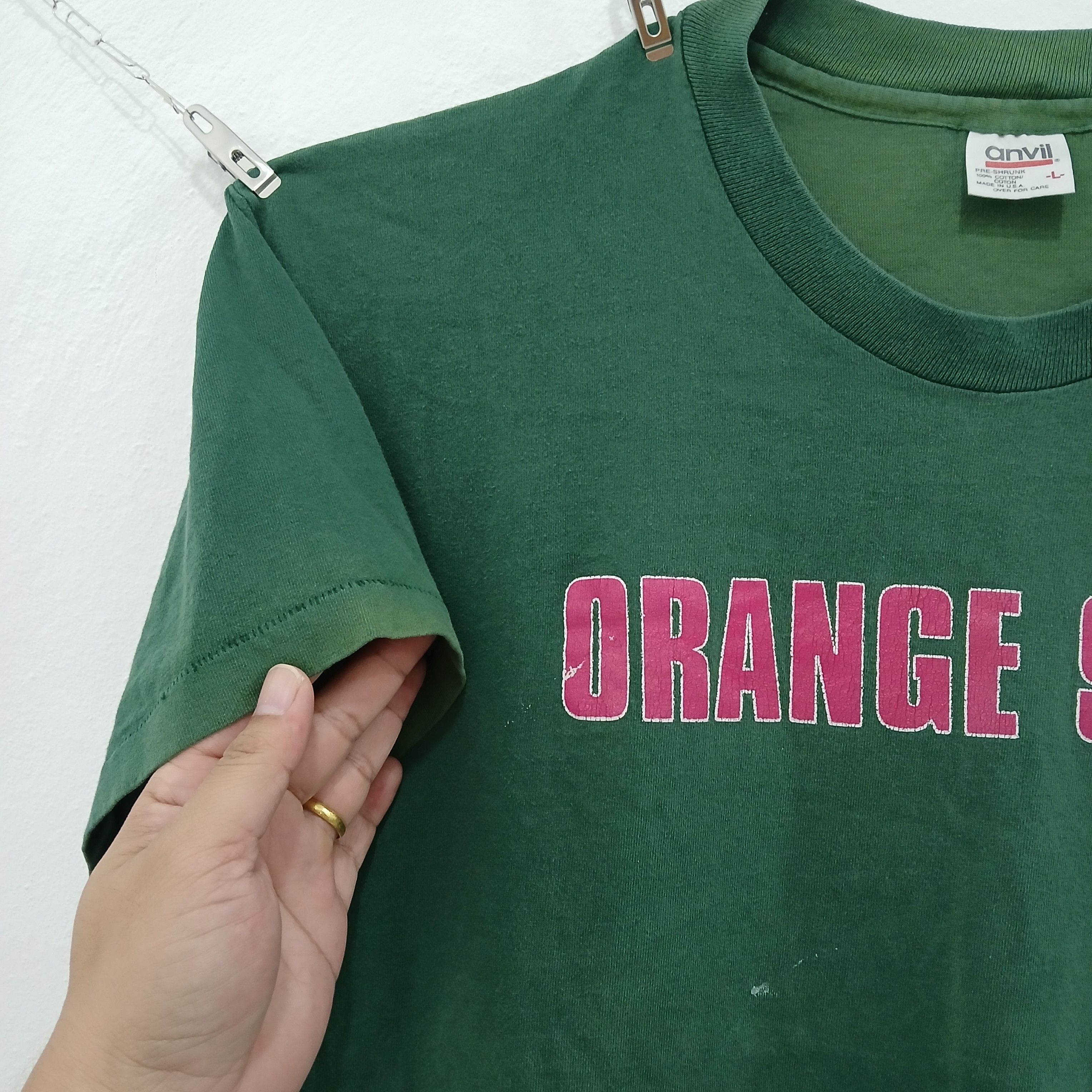 Band Tees ORANGE 9mm Post Hardcore Band Vintage Tee 90's *Rare Size US L / EU 52-54 / 3 - 5 Thumbnail
