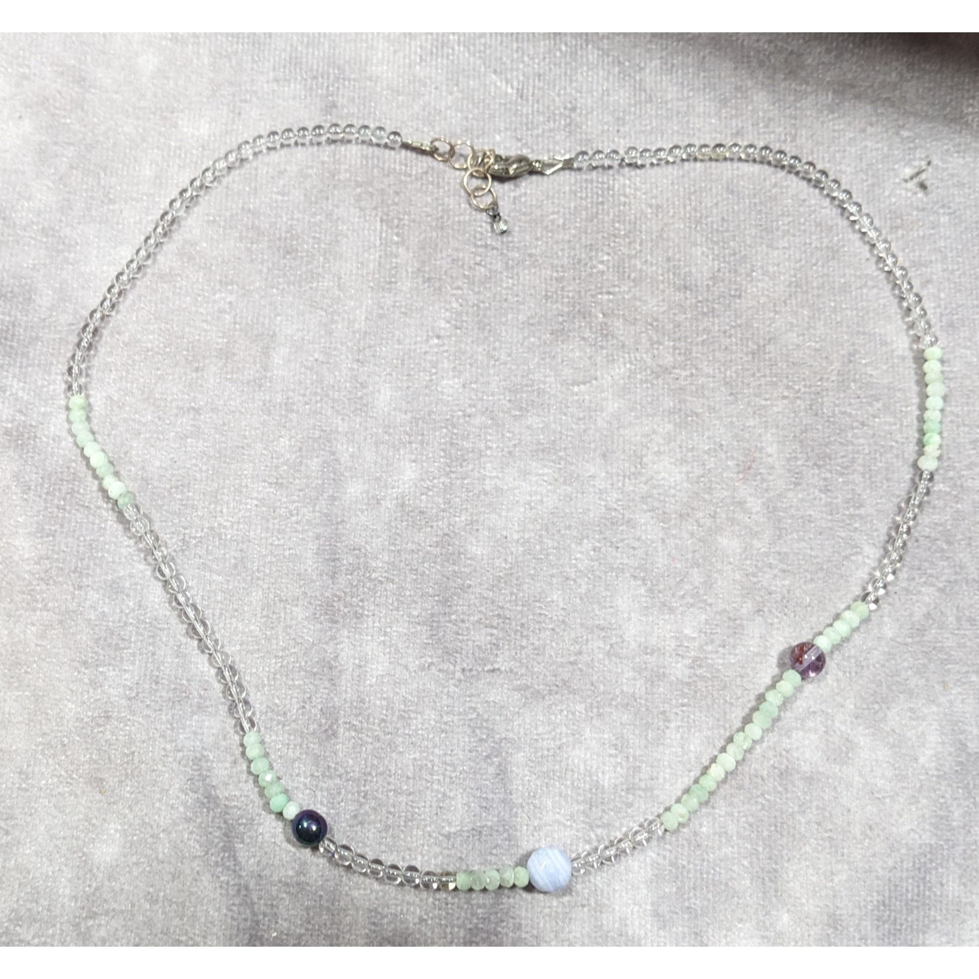 Other Handmade Pastel Glass And Stone Beaded Necklace Size ONE SIZE - 6 Thumbnail