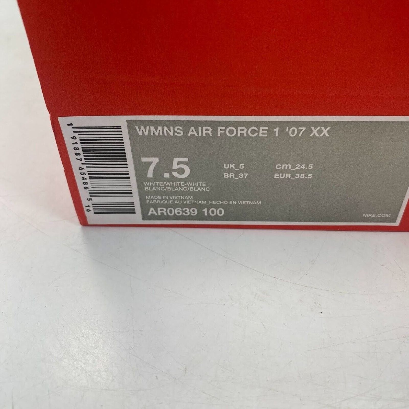 Nike NEW Nike Air Force 1 '07 XX White Studded AR0639-100 Size US 7.5 / EU 40-41 - 9 Thumbnail