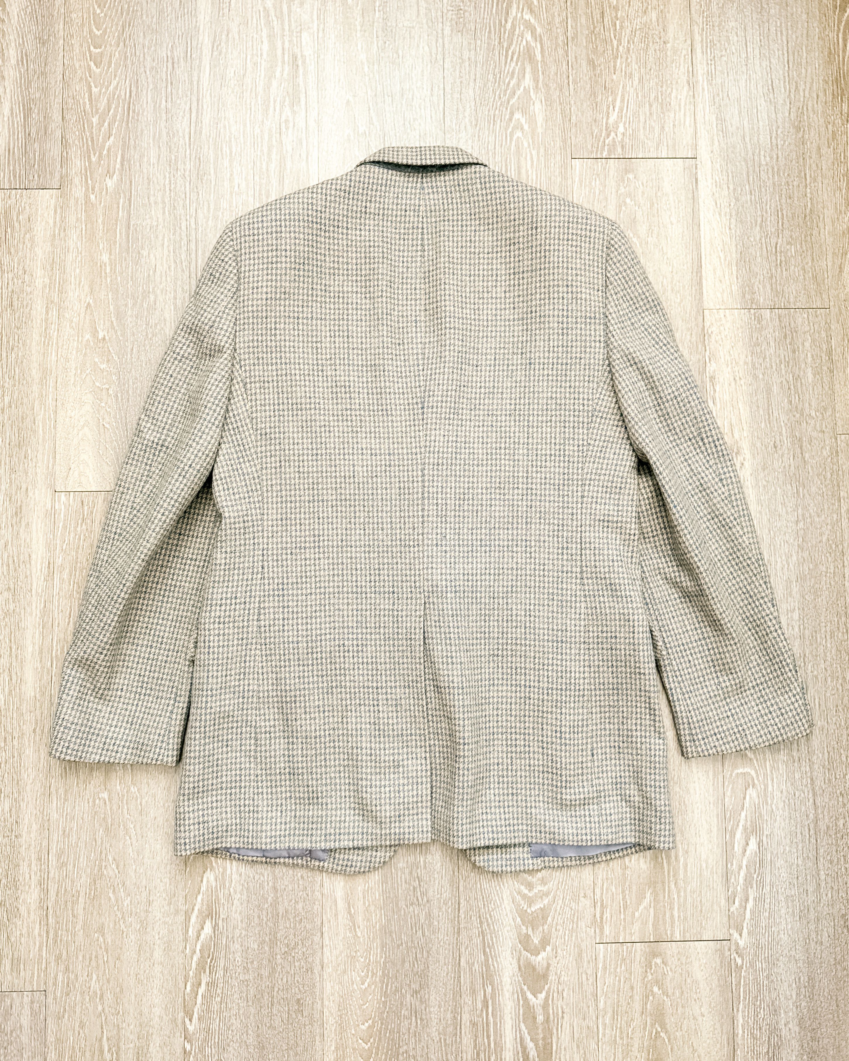 Vintage Vintage 90s Today's Man Houndstooth Pure Wool Blazer 42R Size 42R - 8 Thumbnail