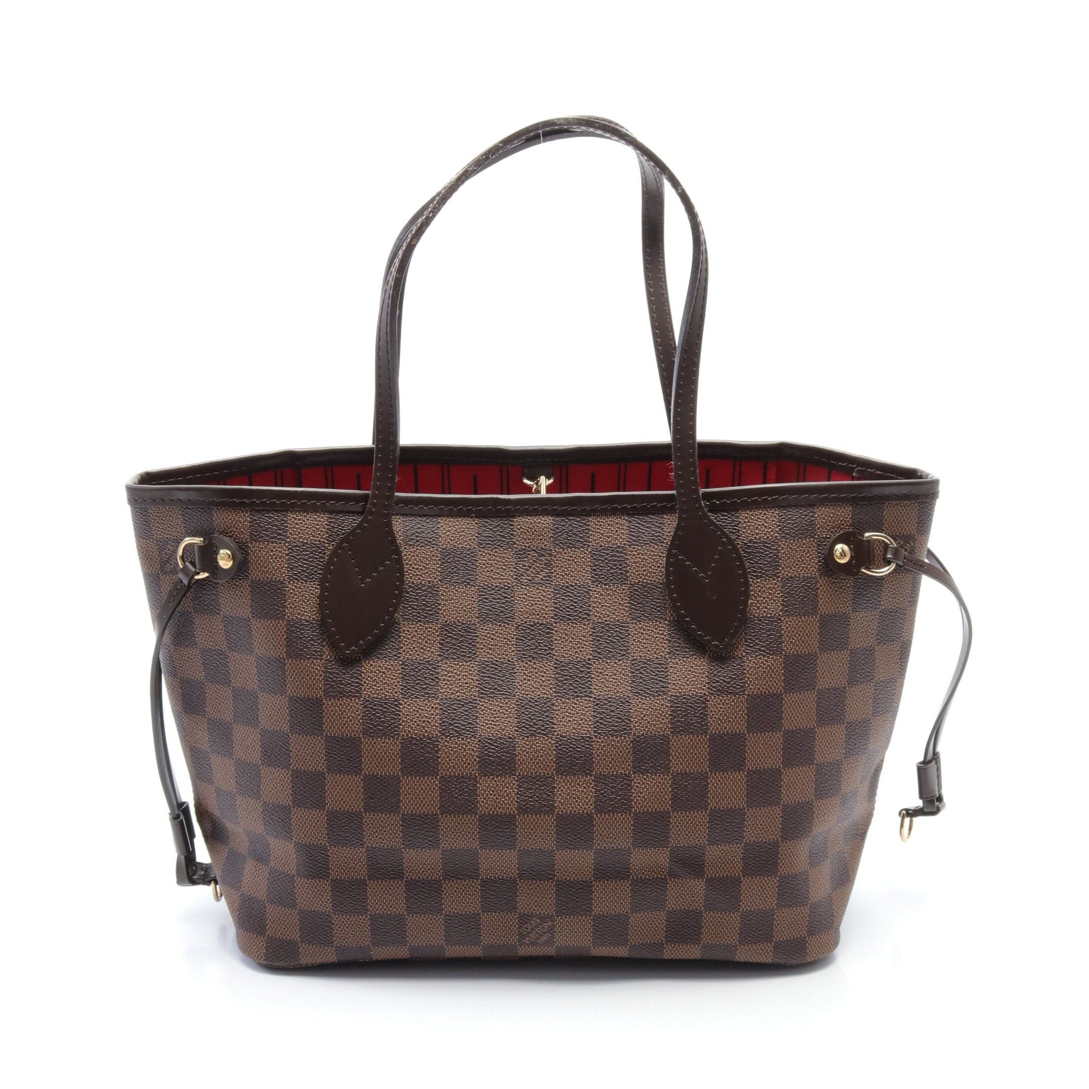 Louis Vuitton Louis Vuitton Neverfull Pm Damier Ebene Handbag Tote Bag Leather Brown Size ONE SIZE - 1 Thumbnail