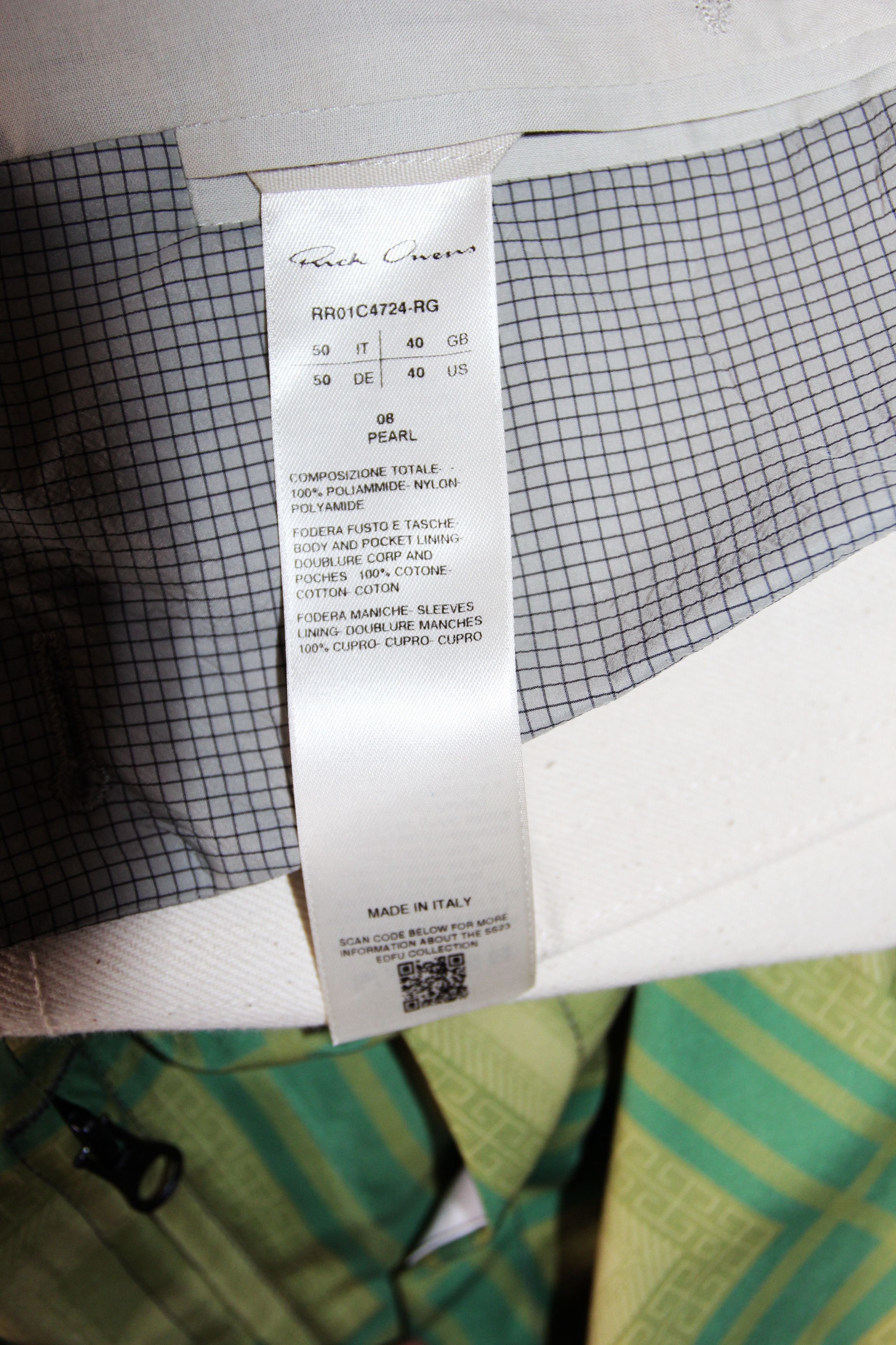 Rick Owens BNWT SS23 RICK OWENS "EDFU" FOGPOCKET CHECKERED JACKET 50 Size US M / EU 48-50 / 2 - 8 Thumbnail