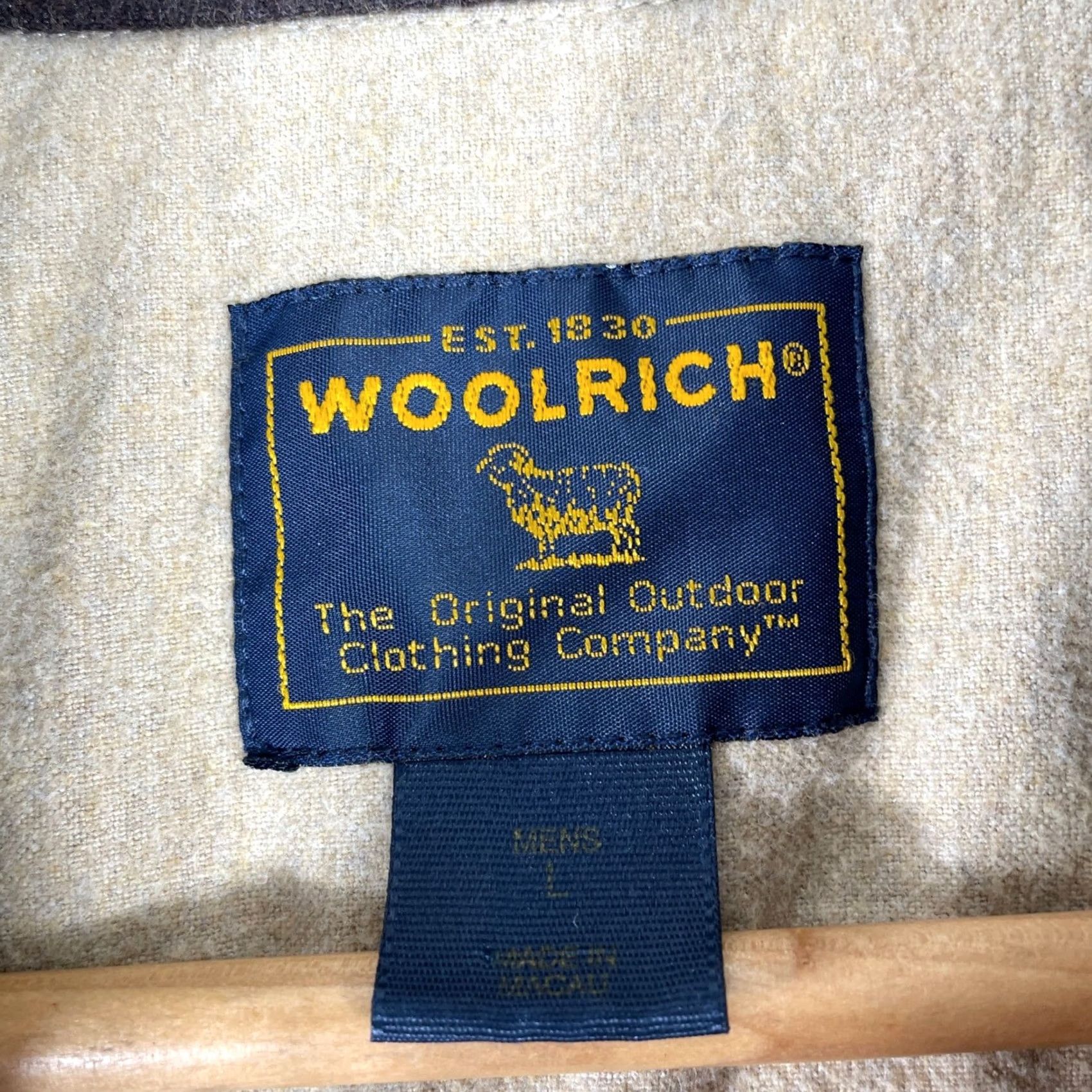 Vintage Woolrich Chamois Shirt Mens L Tan Heavy Cotton Flannel Button Down Workwear Shirt Size US L / EU 52-54 / 3 - 3 Thumbnail