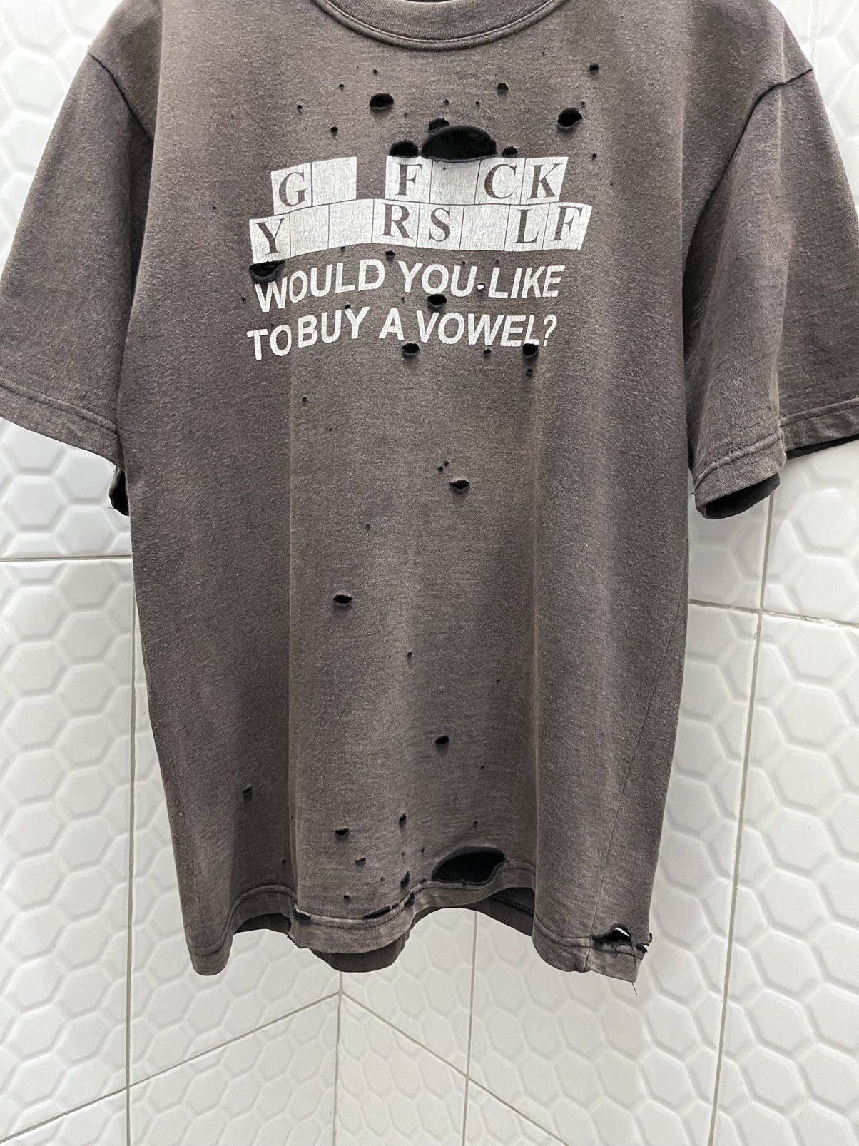 Vintage Go Fuck Your Self Thrashed Disstresed Faded Shirt ERD Size US M / EU 48-50 / 2 - 4 Thumbnail