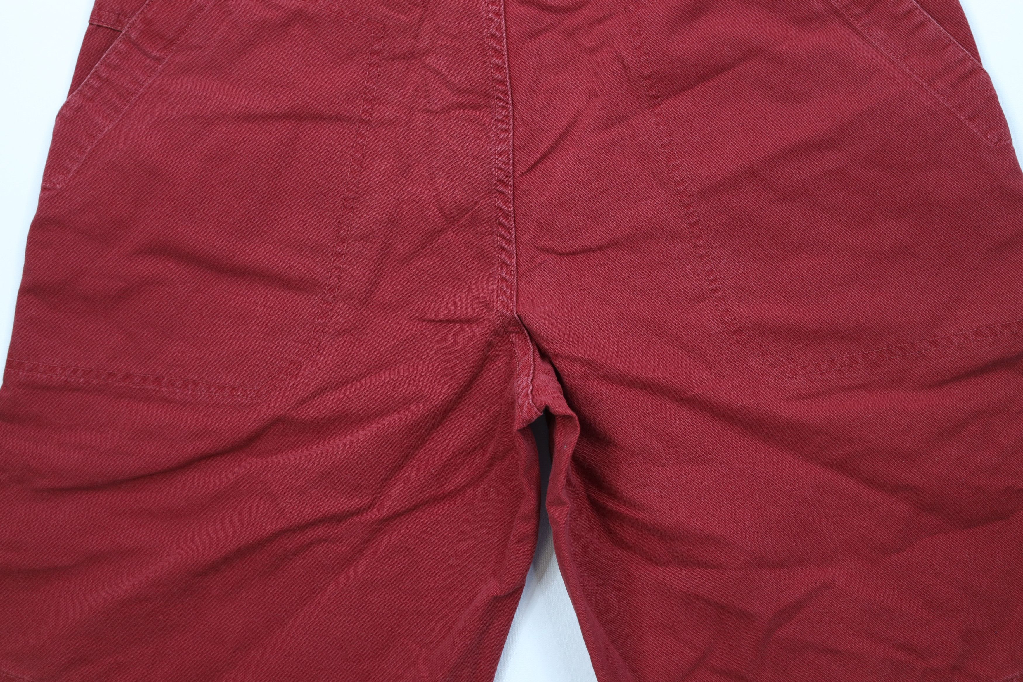 The North Face Vintage Y2K 2001 The North Face Dungaree Shorts Red Cotton Size US 34 / EU 50 - 10 Thumbnail