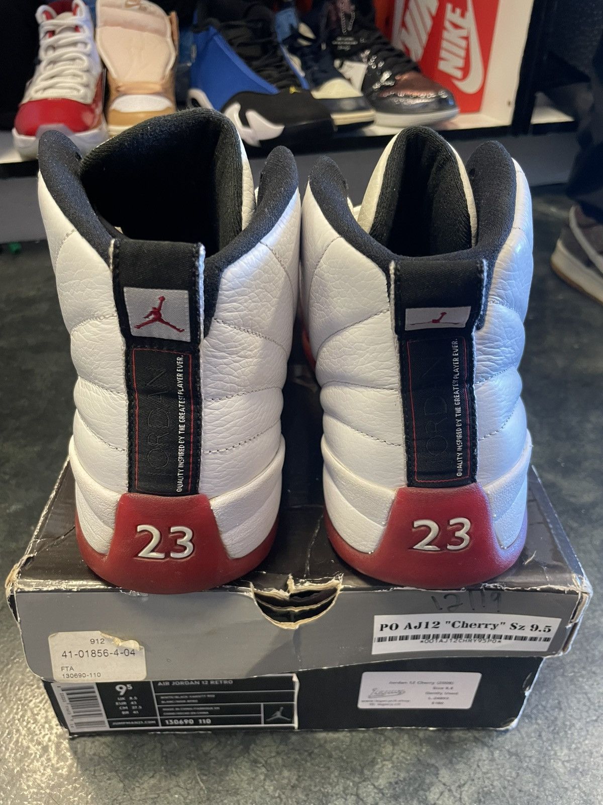 Nike Jordan 12 Cherry (2009) Size US 9.5 / EU 42-43 - 4 Thumbnail