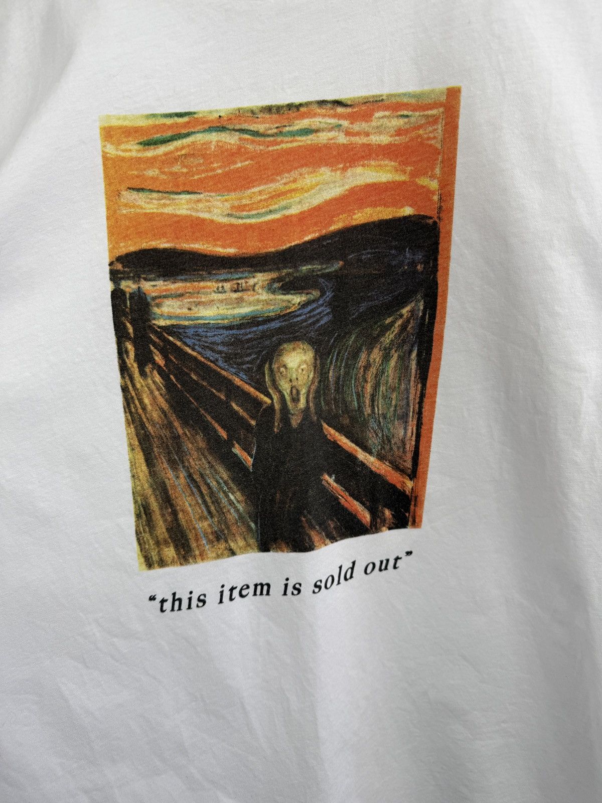 Designer Vintage Y2K Edvard Munch The Scream Art T-Shirt Rare Retro Size US M / EU 48-50 / 2 - 4 Thumbnail