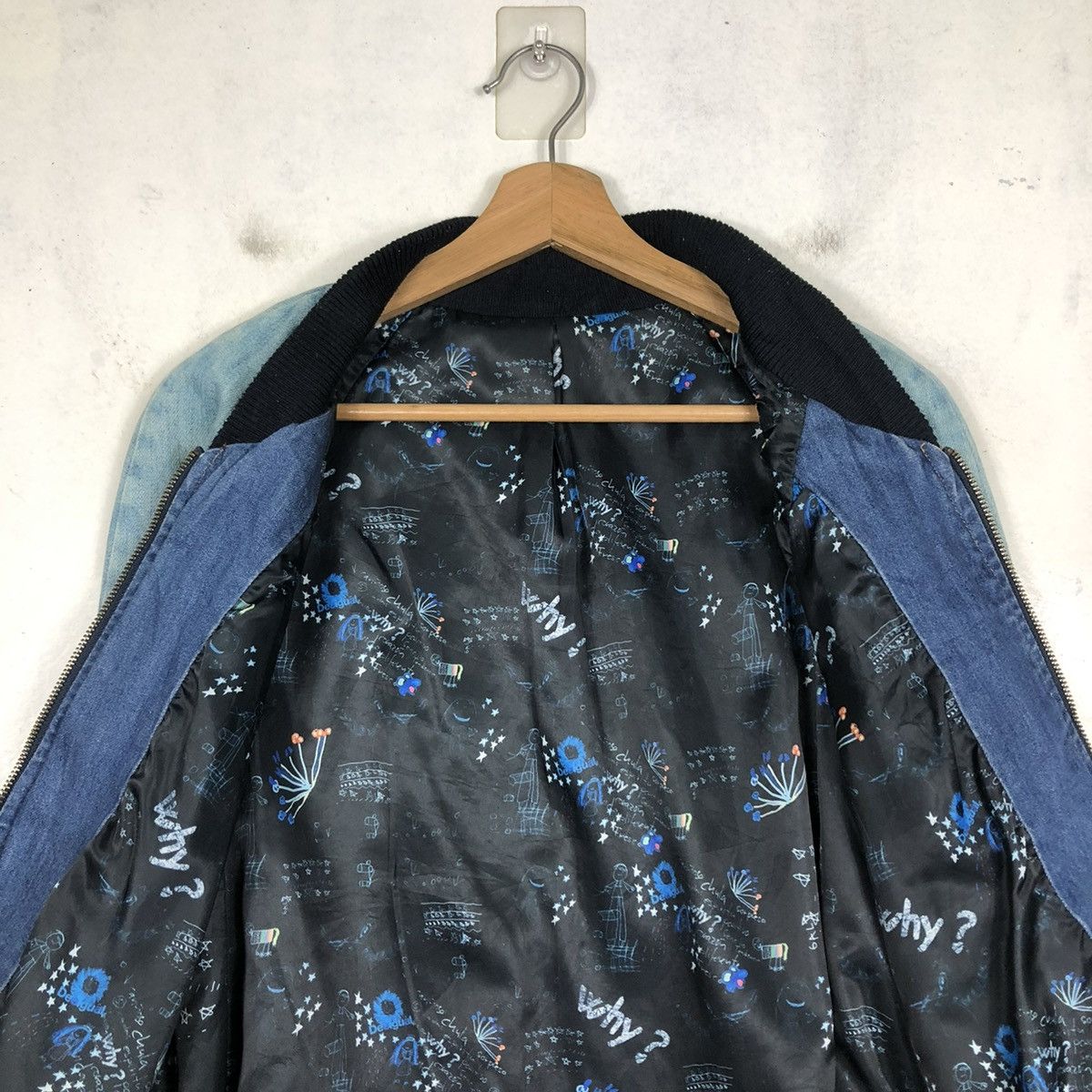Japanese Brand 📌VINTAGE BOMBER DENIM JACKET INDIGO DESIGN DESIGUAL Size US S / EU 44-46 / 1 - 15 Thumbnail