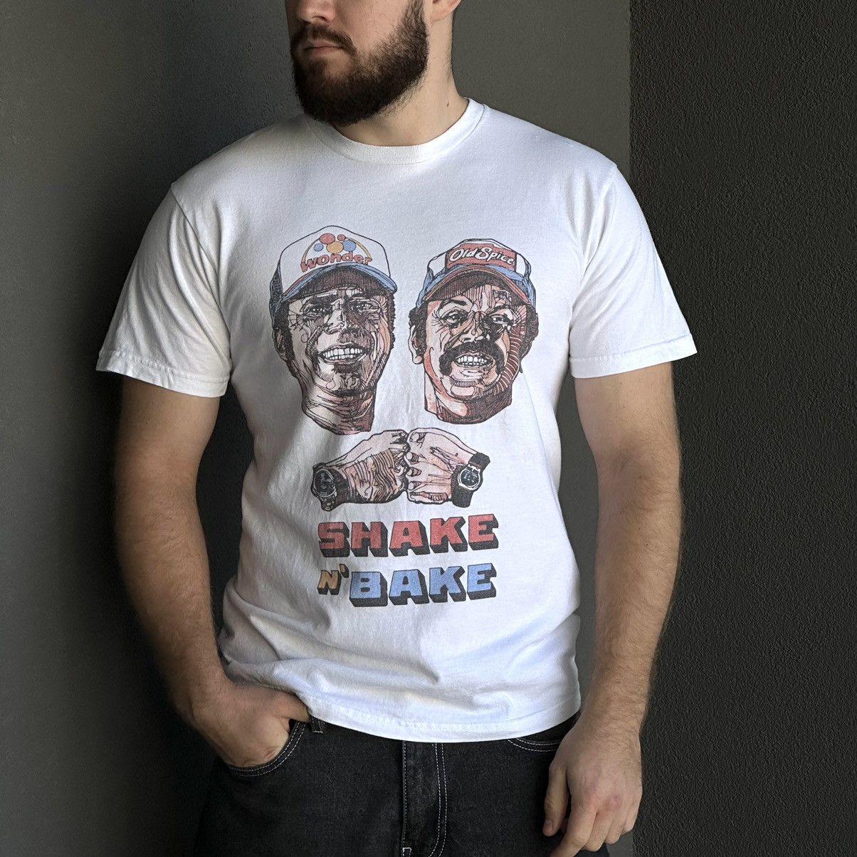 Vintage Vintage Artworks+Print T-shirts Shake N’ Brake Joke Humor Size US M / EU 48-50 / 2 - 1 Thumbnail