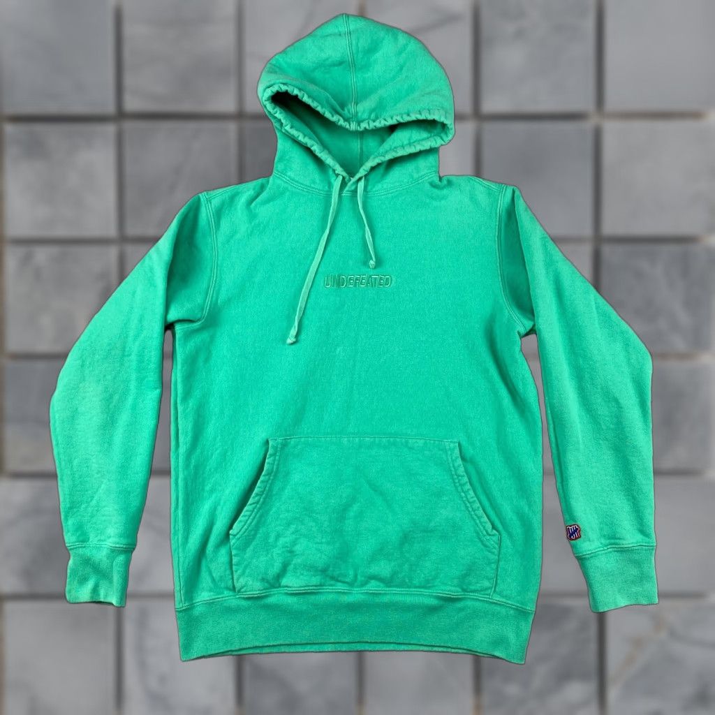 Undefeated Undefeated Hoodie Mens Medium Green Fleece Pullover Embroidered Logo Pockets Size US M / EU 48-50 / 2 - 1 Thumbnail