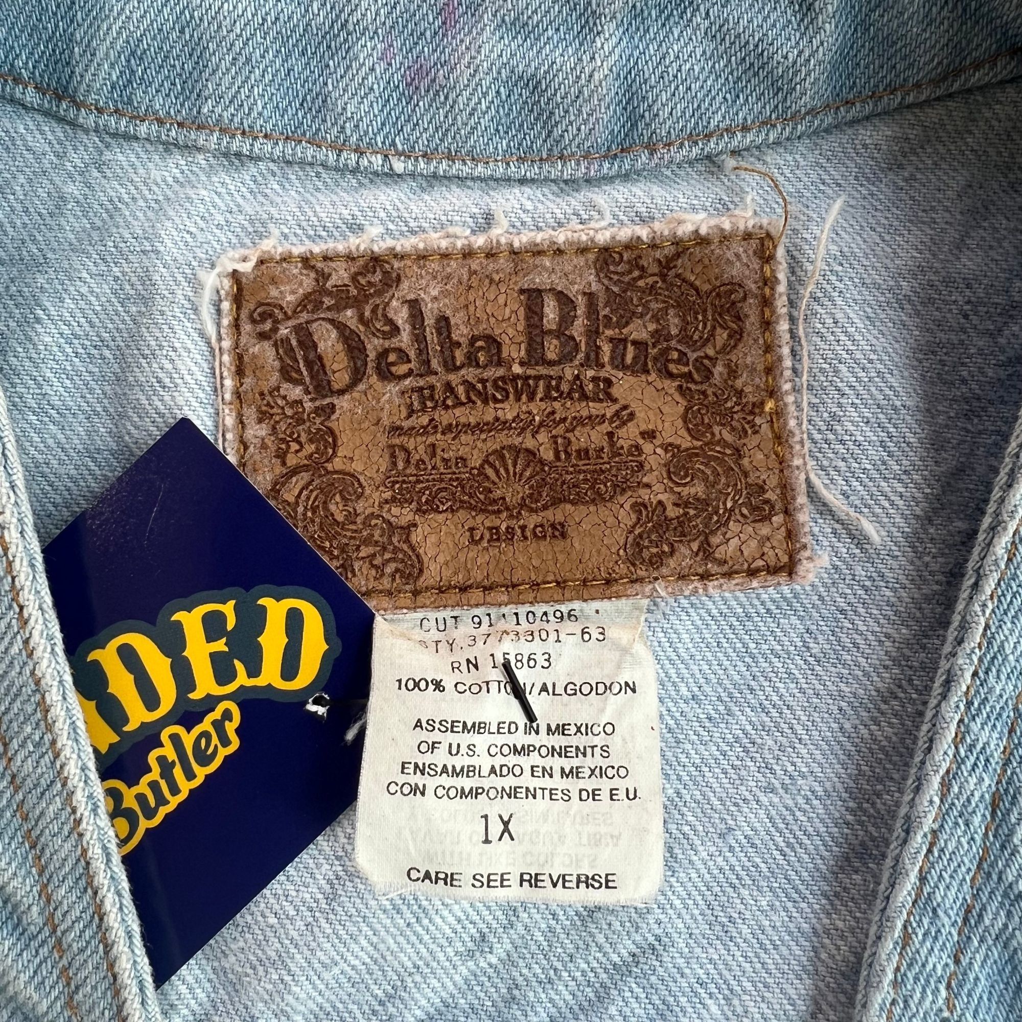 Vintage Vintage Delta Blues Jean Vest Size XL / US 12-14 / IT 48-50 - 3 Thumbnail