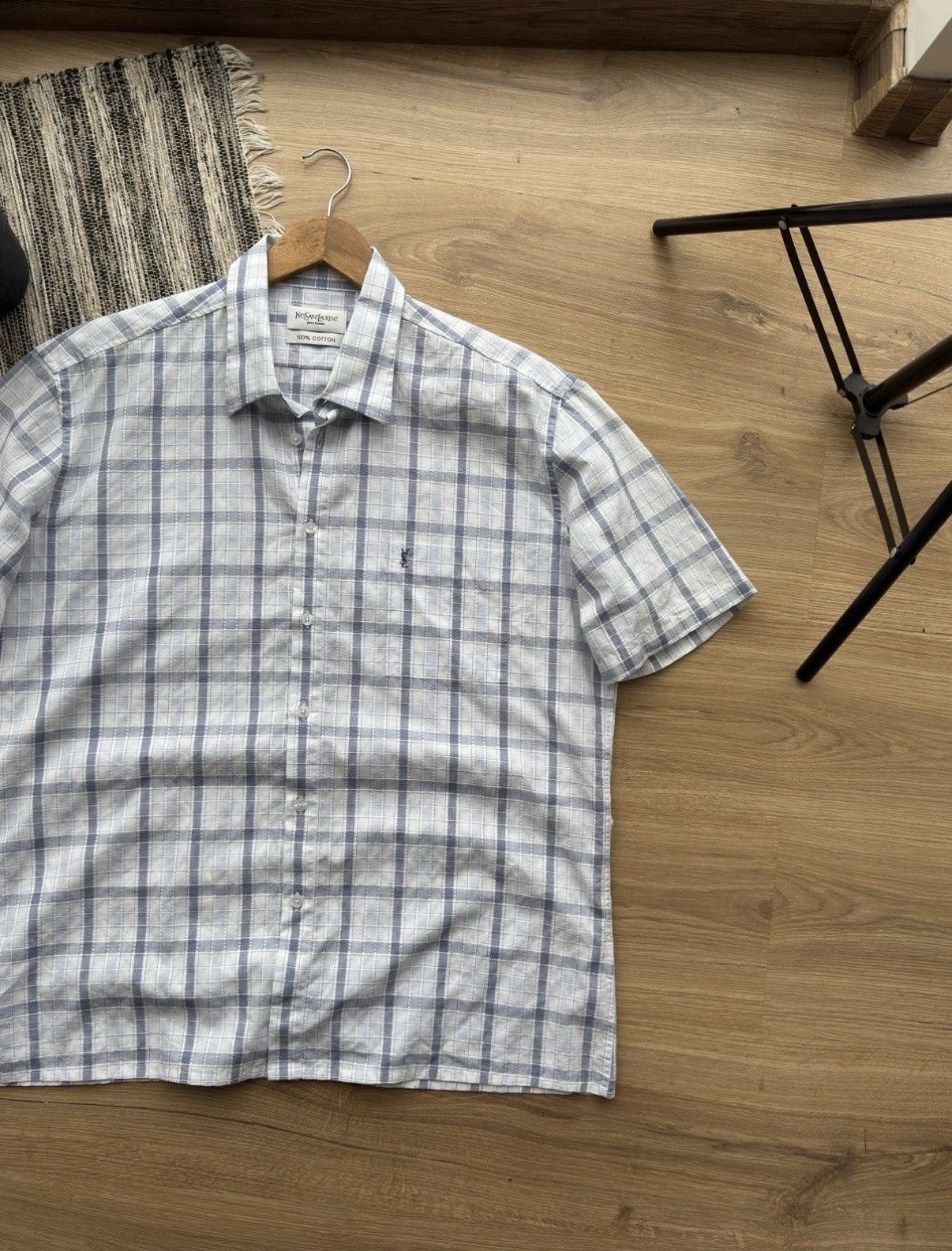 Yves Saint Laurent YVES SAINT LAURENT VINTAGE YSL CHECK CLASSIC BUTTON UP SHIRT Size US XL / EU 56 / 4 - 2 Thumbnail
