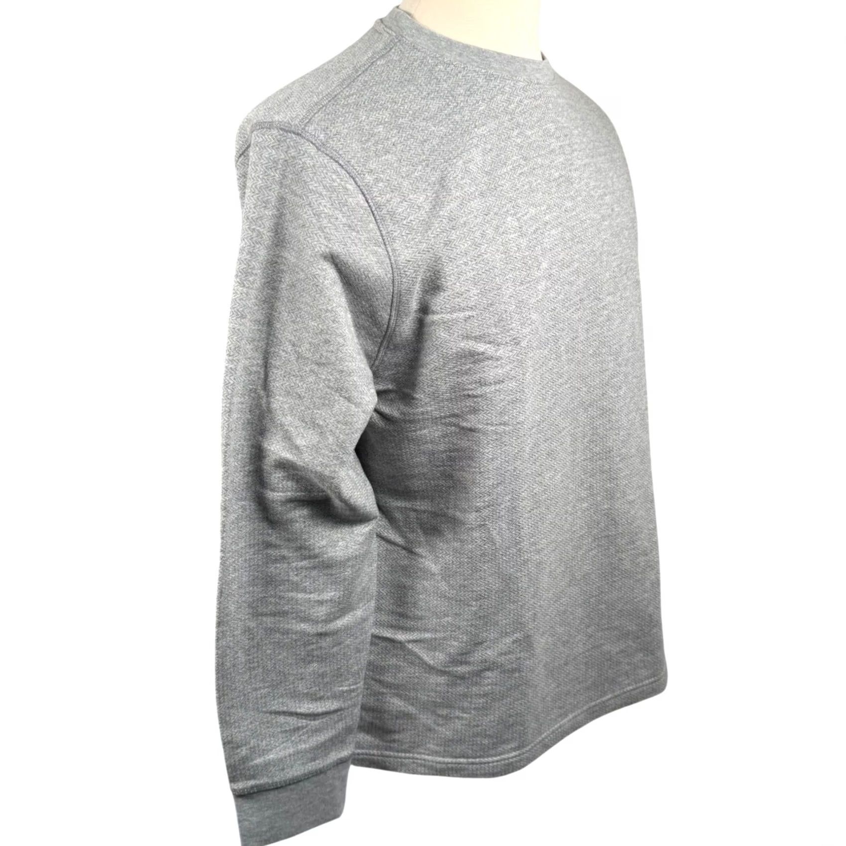 Orvis Orvis Mens Large Crew Neck Shirt Gray Herringbone Textured Knit Pullover NWT NWT Size US L / EU 52-54 / 3 - 2 Thumbnail