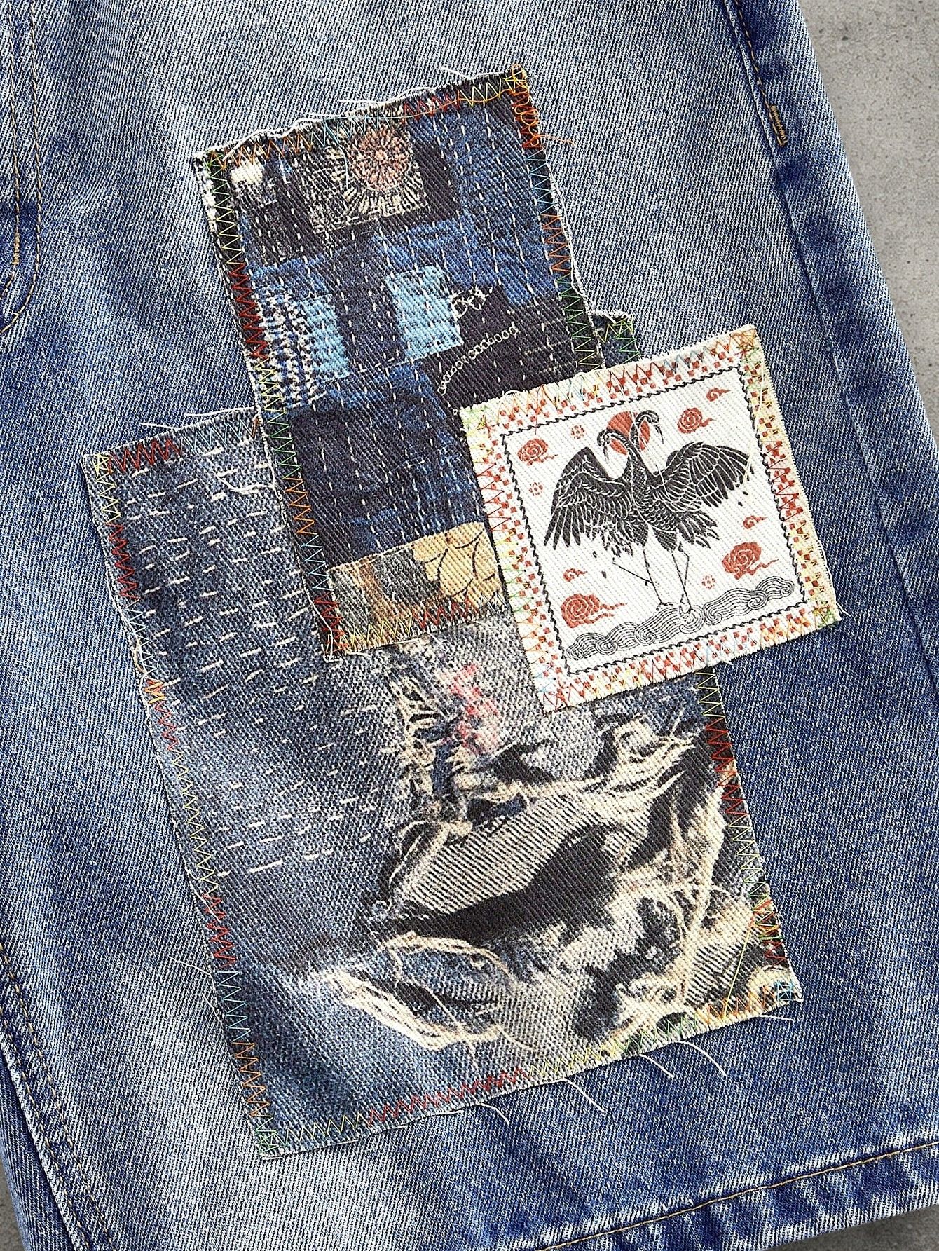 Japanese Brand Patchwork jeans shorts Size US 32 / EU 48 - 3 Thumbnail