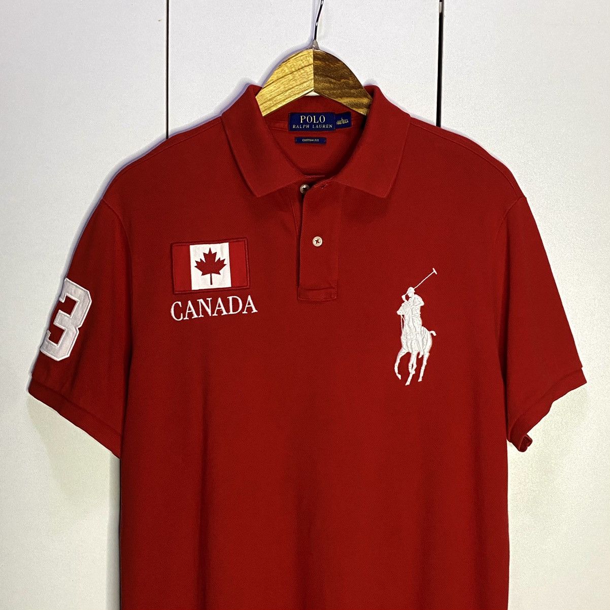 Polo Ralph Lauren × Vintage Ralph Lauren RL Canada Country Polo Shirt Large Chief keef Size US L / EU 52-54 / 3 - 3 Thumbnail