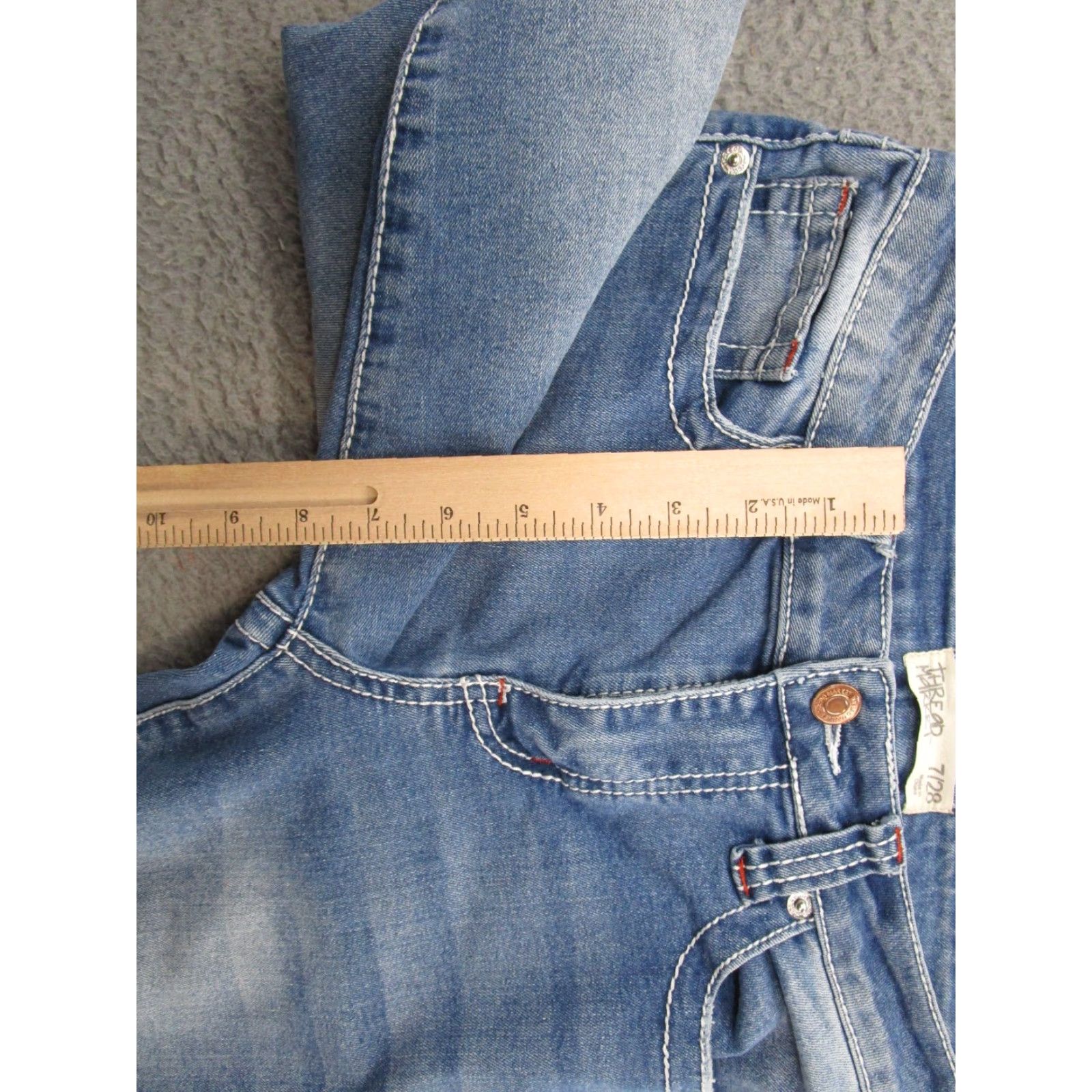 Market Thread Market Women's Blue Stretch Denim Bootcut Jeans Size 7/28 Size 28" / US 6 / IT 42 - 7 Thumbnail