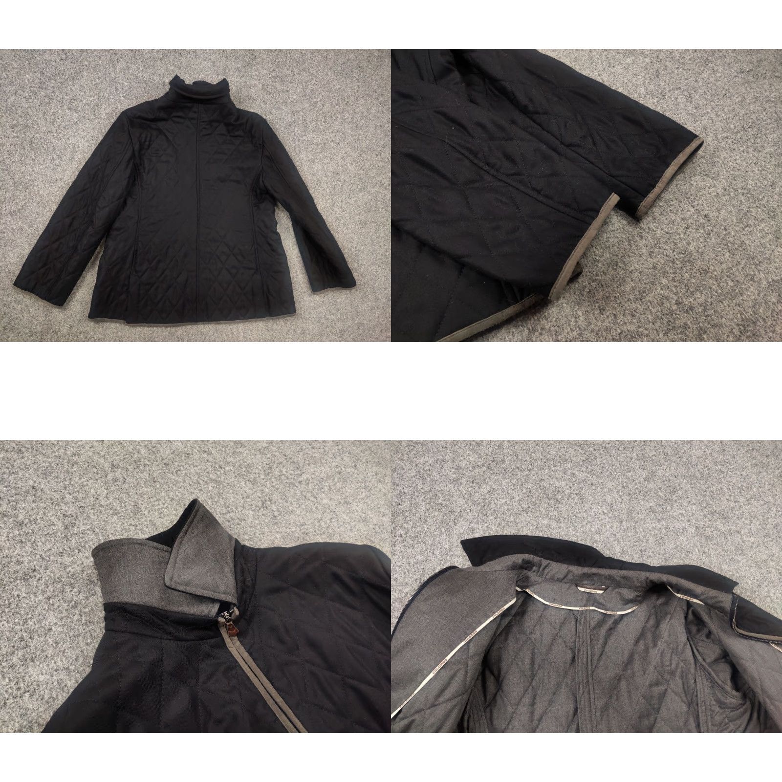 Colombo Colombo Italy Design Jacket Womens Black Zip Double Cashmere Quilted All Seasons Winter/Fall L Size L / US 10 / IT 46 - 8 Thumbnail