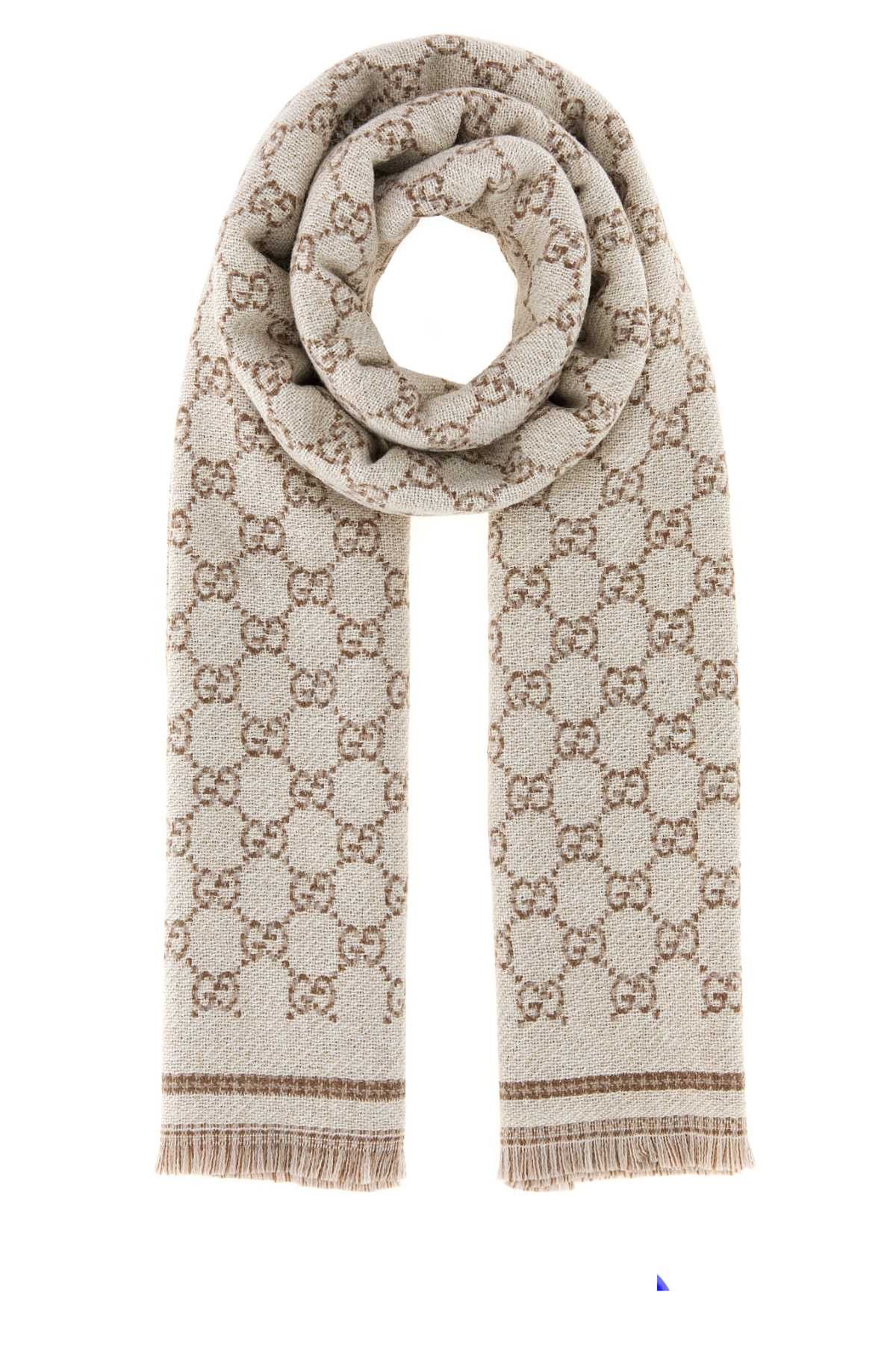 Embroidered Wool Scarf, Women's