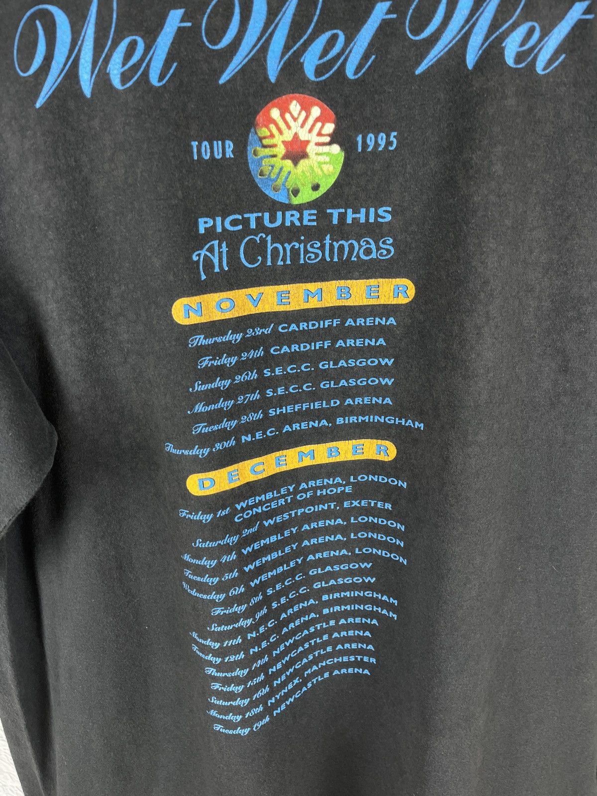 Band Tees Wet Wet Wet vintage 1995 Picture This at Christmas tour tee Size US L / EU 52-54 / 3 - 11 Thumbnail