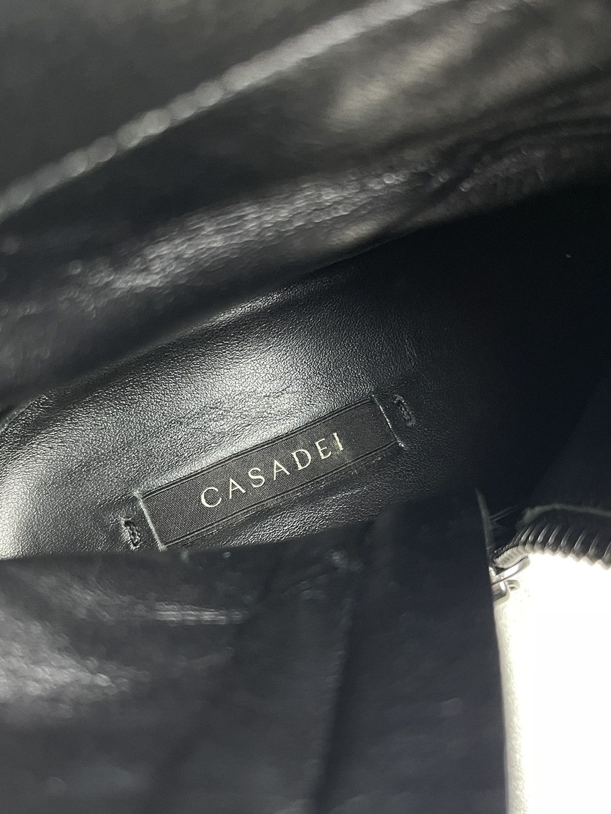 Casedei Casadei Italy Black Leather Moto Inspired Ankle Boots Size US 7.5 / IT 37.5 - 12 Thumbnail