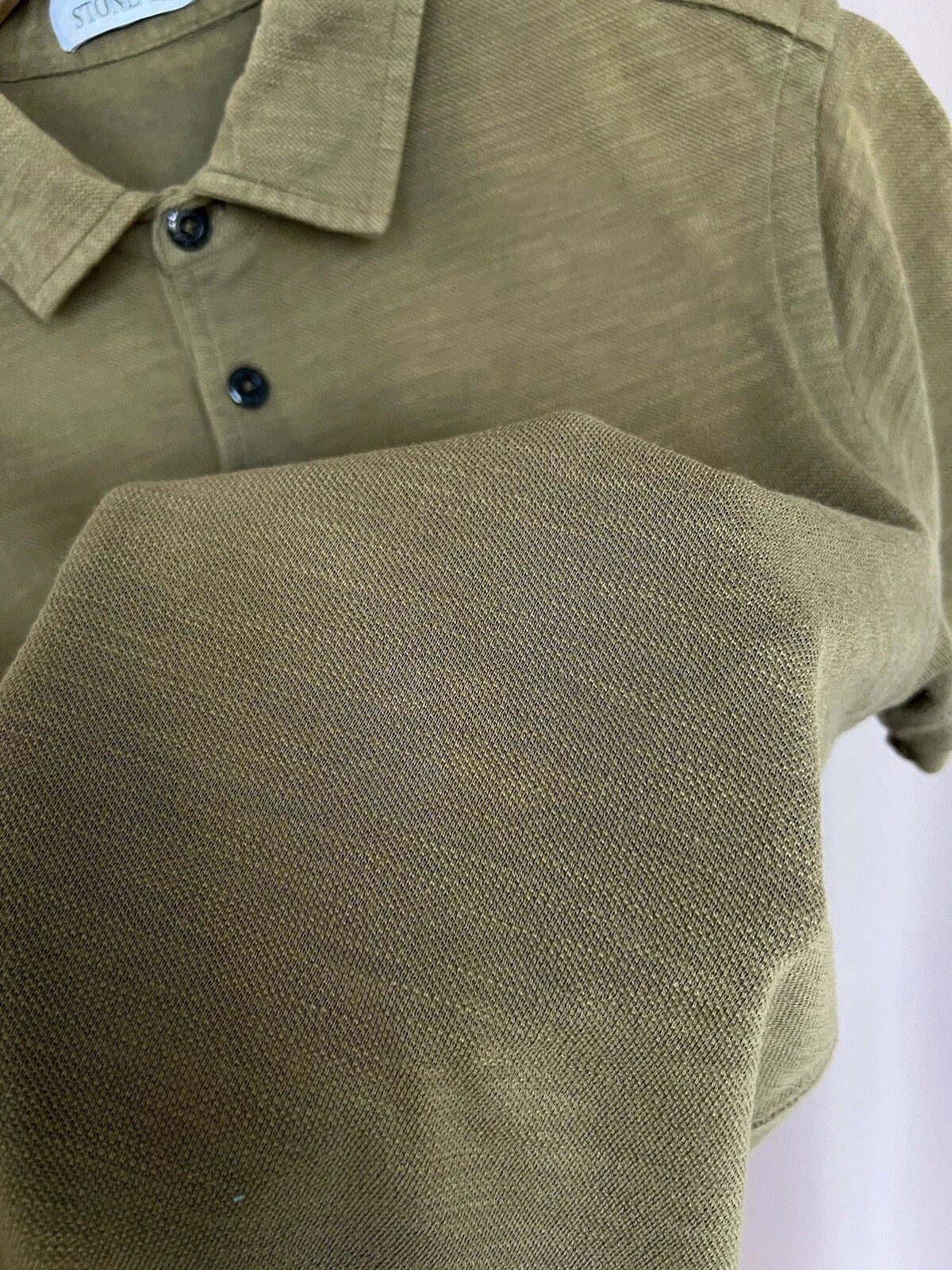 Stone Island Stone Island Patch Program Polo Shirt Mens Size M Khaki Size US M / EU 48-50 / 2 - 12 Thumbnail